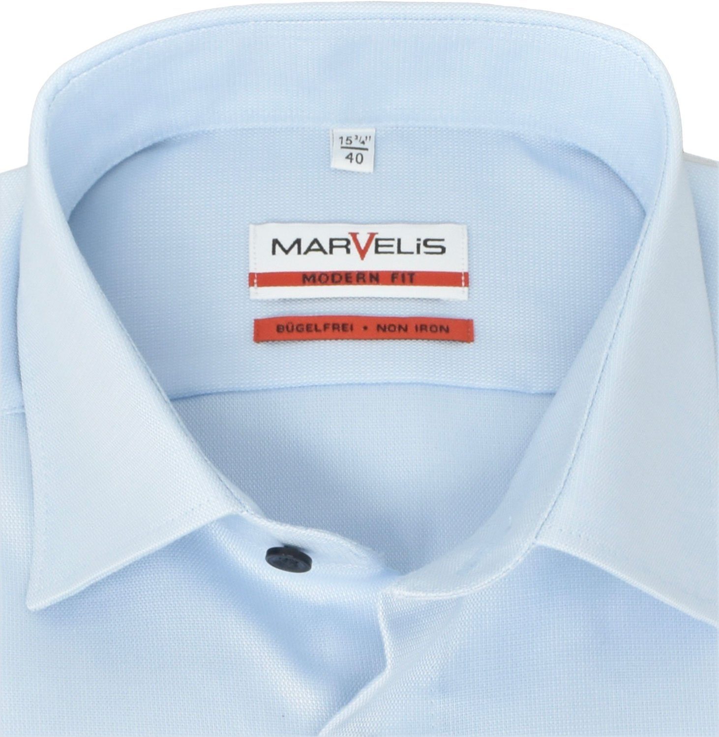 ELA Hellblau - - - Businesshemd Fit - Einfarbig MARVELIS Modern Businesshemd