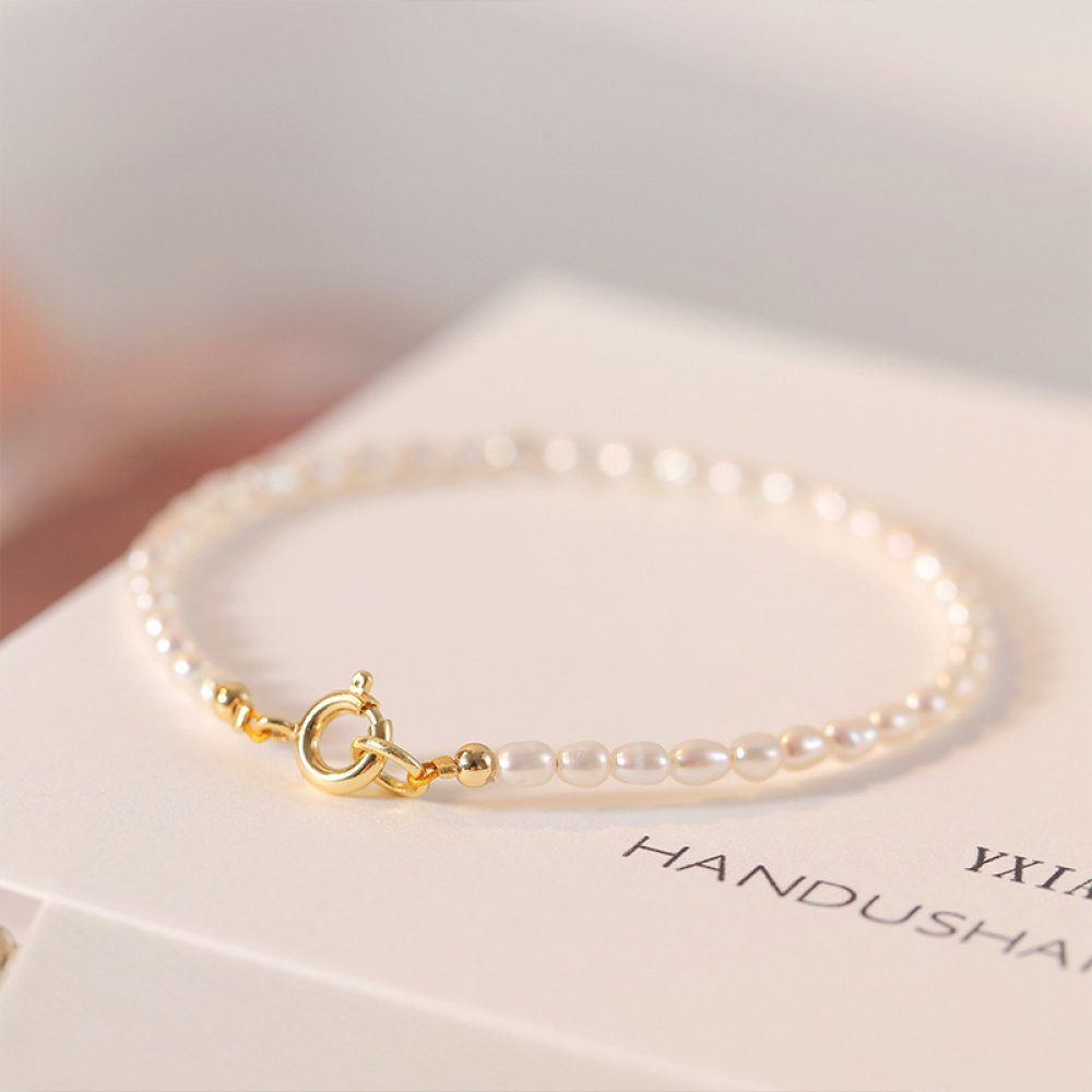 Invanter Bettelarmband Armband Hirsekorn Perlen ultrafeine Weihnachtsgeschenk