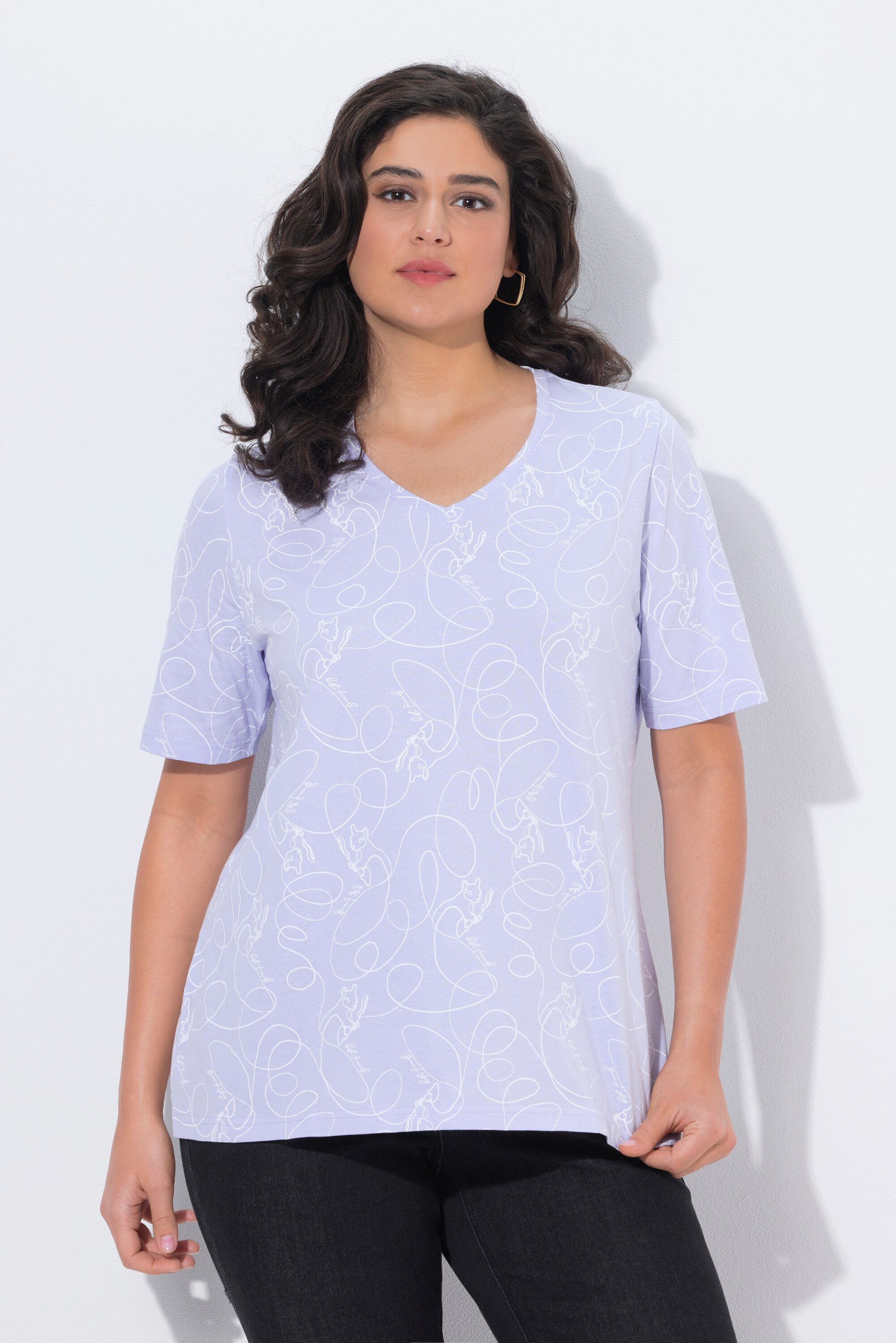 T-Shirt T-Shirt Tiere Classic V-Ausschnitt Halbarm