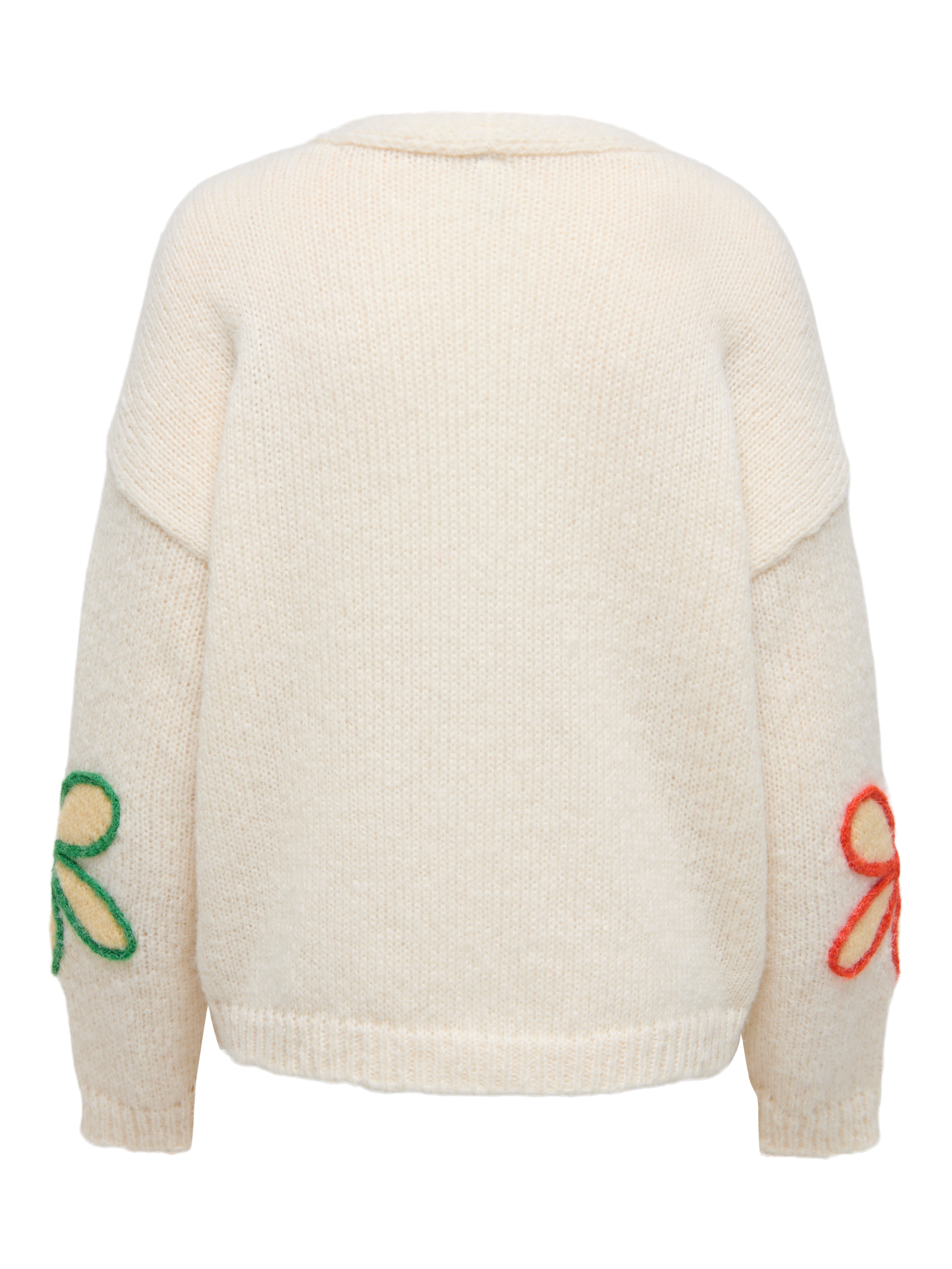 ONLY Strickjacke ONLMARNIA LIFE LS FLOW OPEN CARD CS KNT mit 3D-Stickerei