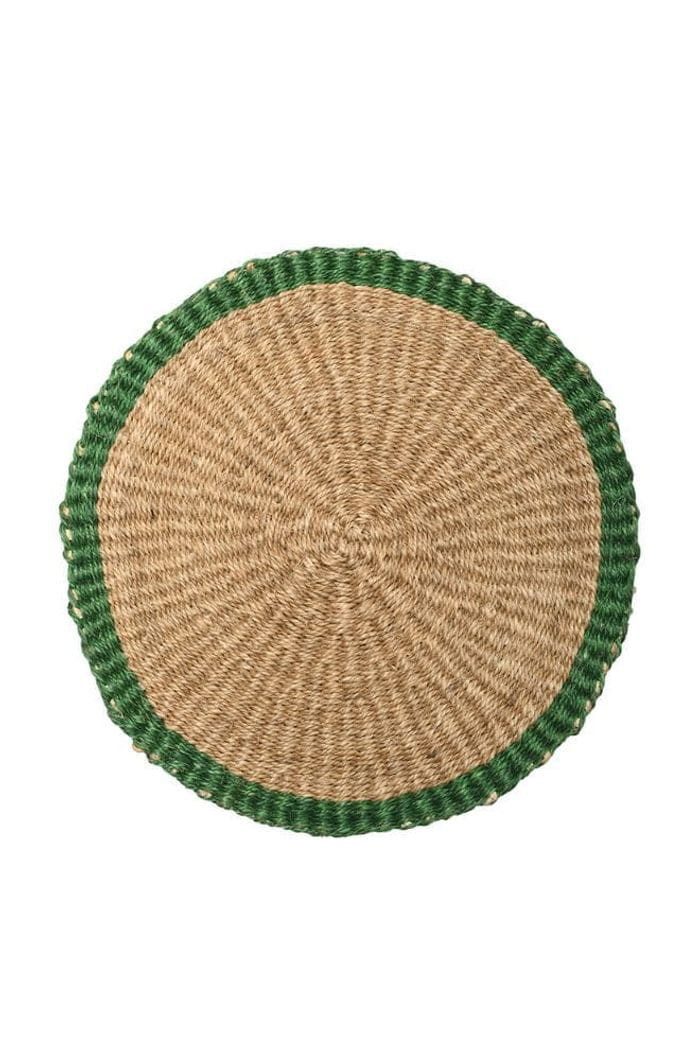 The Basket Room Platzteller 4er Sisal Tischset - 30cm - Kamaria, Handgefertigt · Recyceltes Glas · Unikat