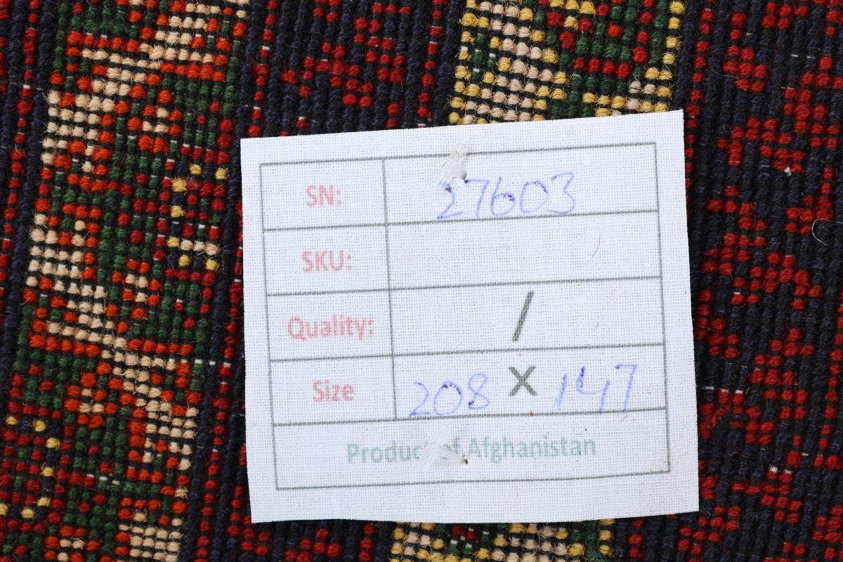 Orientteppich 147x208 rechteckig, Orientteppich, Mauri mm Höhe: Handgeknüpfter 6 Nain Trading, Afghan