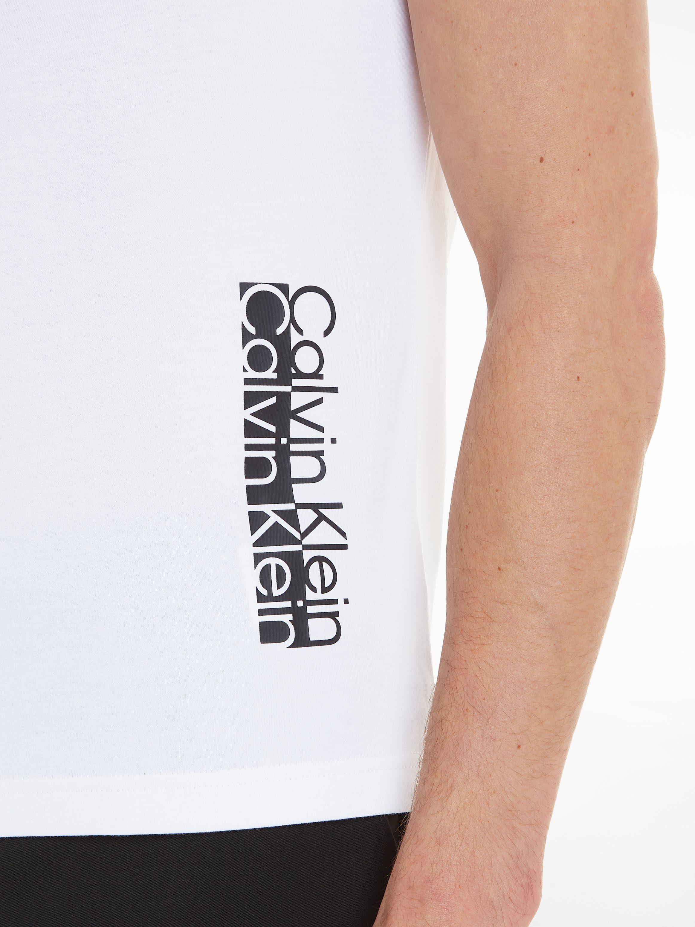 Calvin Klein T-Shirt OFF-PLACED White T-SHIRT LOGO Bright