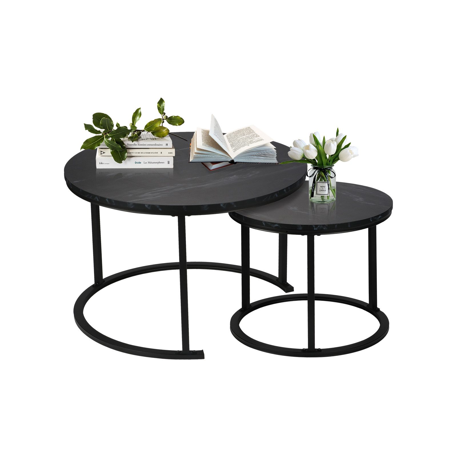 BIGTREE Couchtisch 2er Set Couchtisch Beistelltisch günstig online kaufen
