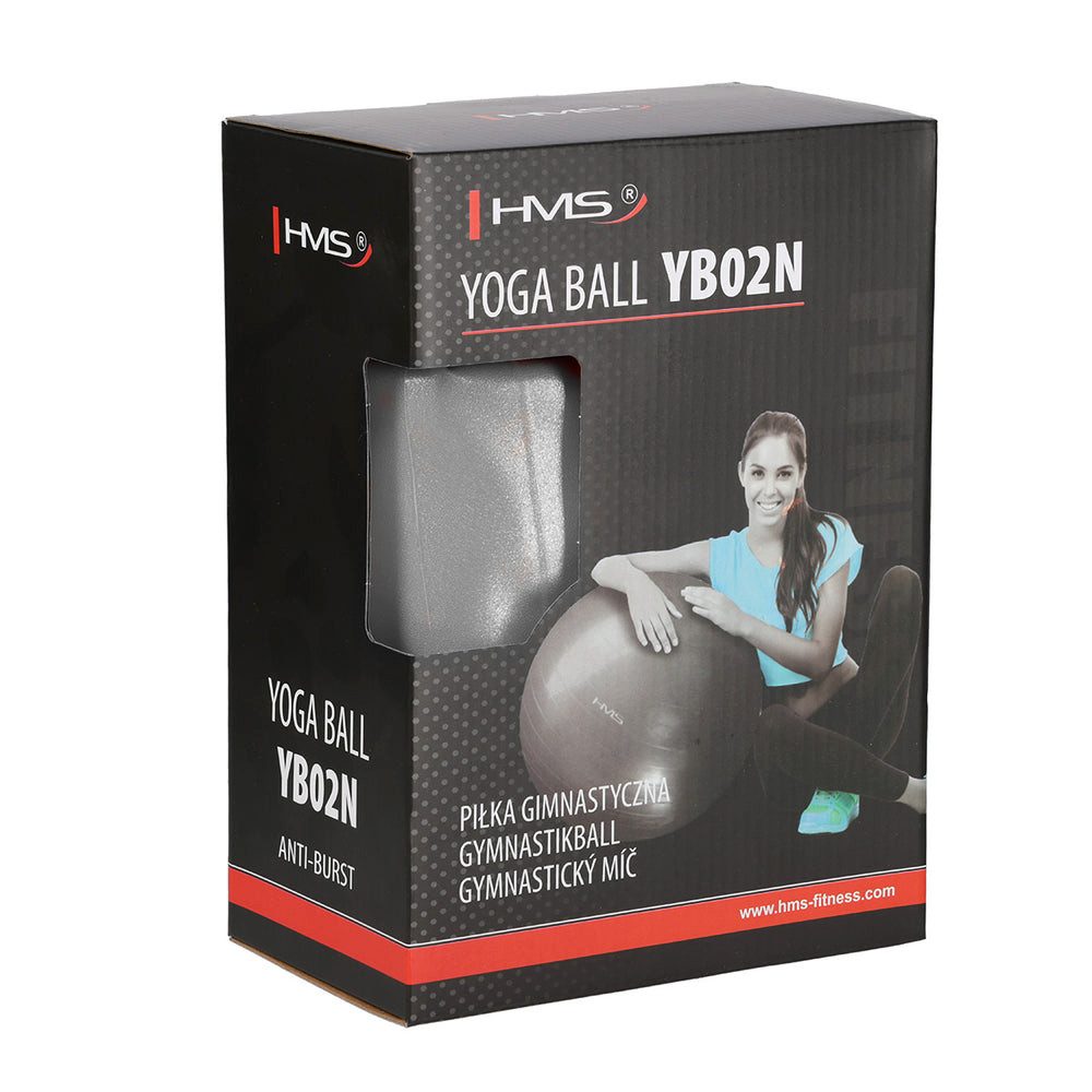 HMS Gymnastikball Fitnessball Sitzball Pilatesball (Spar-Set, 1-St., Ø 75 cm rutschfest), Anti-Burst, Kunststoff, rutschfest, bis 100 kg, Pumpe