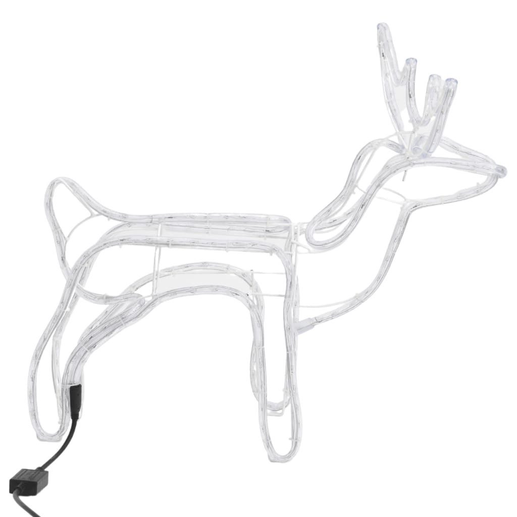vidaXL Weihnachtsfigur, LED-Silhouette Rentier Kaltweiß 60x30x60 cm