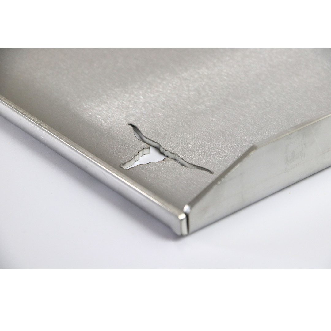 Kette´s Grillzubehör Grillplatte Edelstahl Plancha/Grillplatte/Burger Platte/BBQ-Platte alle 415mm Lang, rostfreier Edelstahl 1.4301