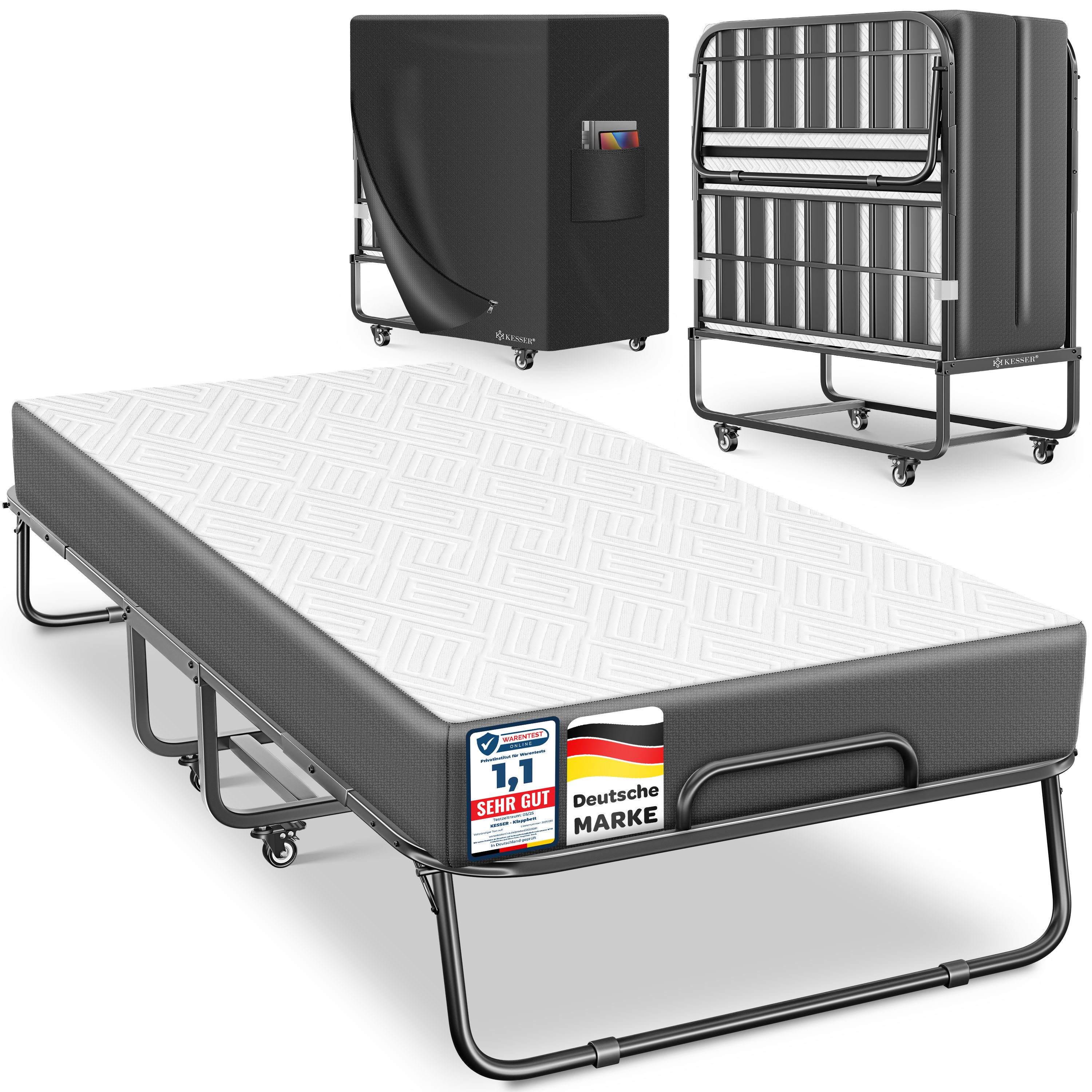 KESSER Gästebett 200x90cm Klappbett faltbares Reisebett günstig online kaufen