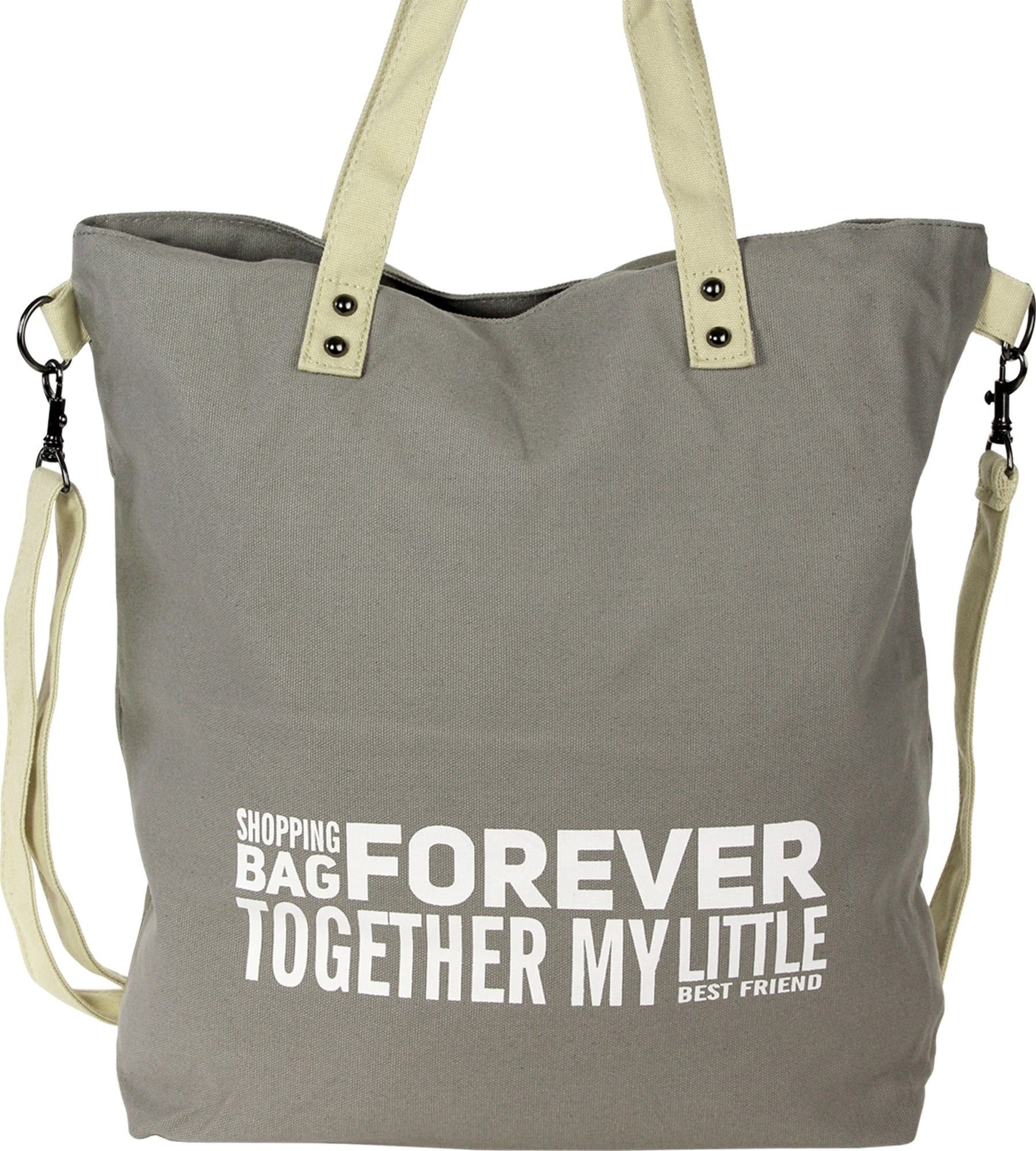 DrachenLeder Schultertasche Manoro Damen Shopper Schultertasche Tasche (Schultertasche), Shopper, Schultertasche Canvas, grau ca. 36cm x ca. 38cm