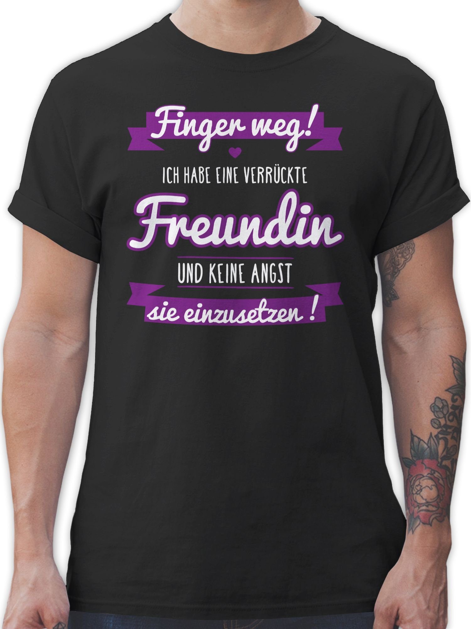 T-Shirt Ich habe eine verrückte Freundin lila
