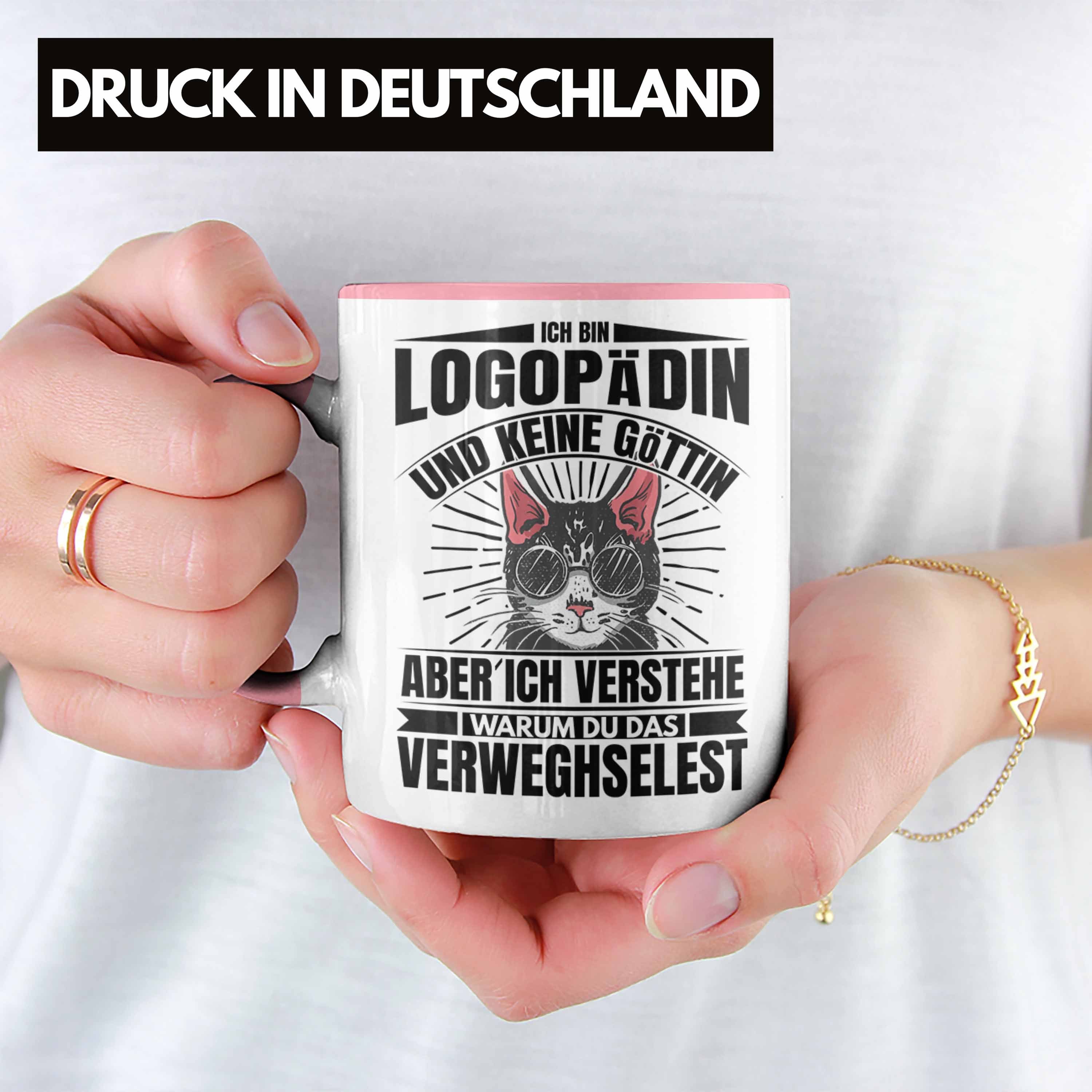 Tasse Lustiger Trendation Trendation Spruch - Geschenk Tasse Logopädie Rosa Logopädin