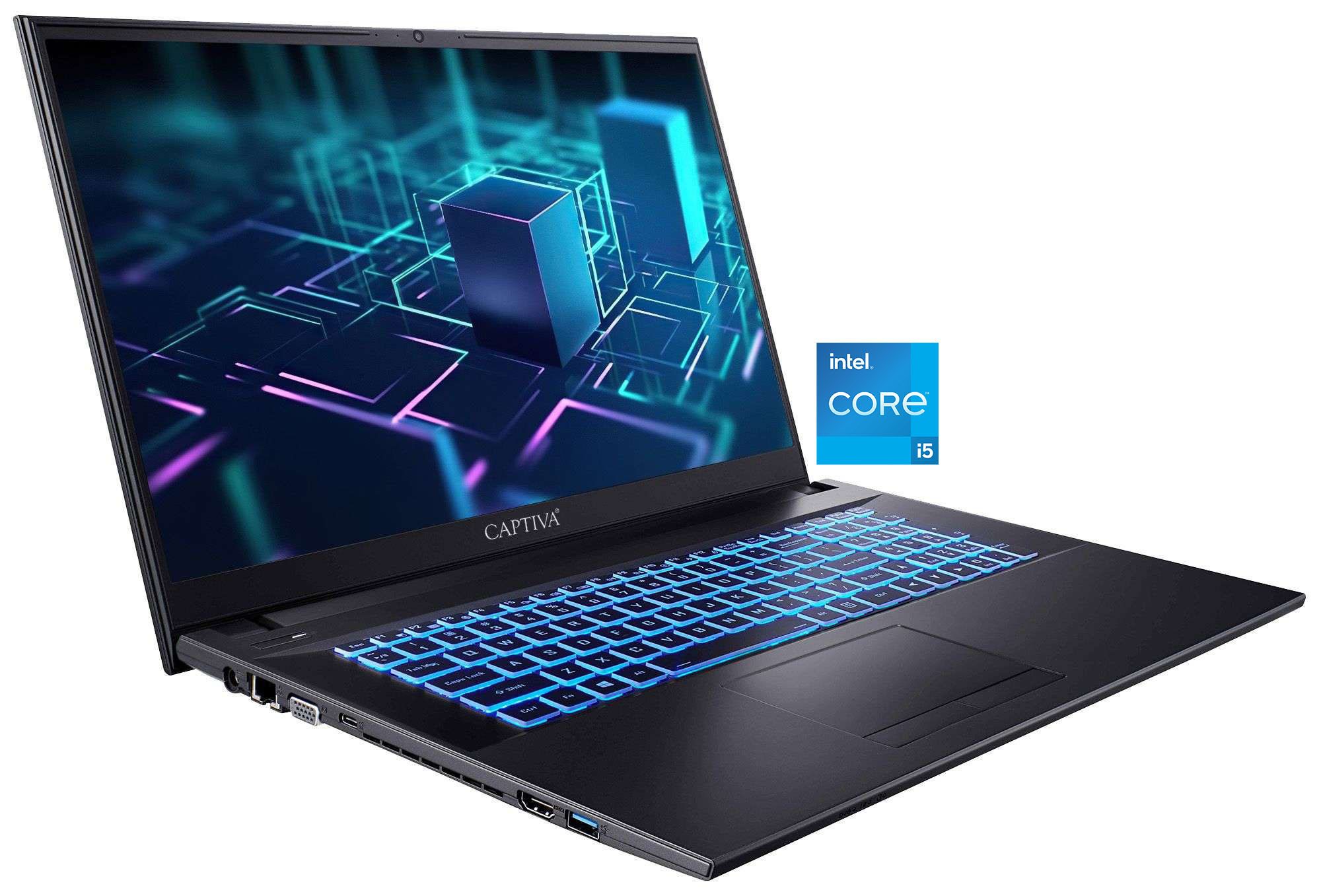 CAPTIVA Business/Office I10-0865GE Business-Notebook (43,9 cm/17,3 Zoll, Intel Core i5 1335U, Iris Xe Graphics, 16 GB, 1000 GB SSD)