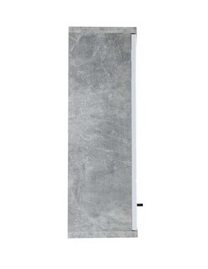 Hängeschrank POOL, B 38 cm x H 71 cm, Weiß Hochglanz, Betondekor, 1 Tür