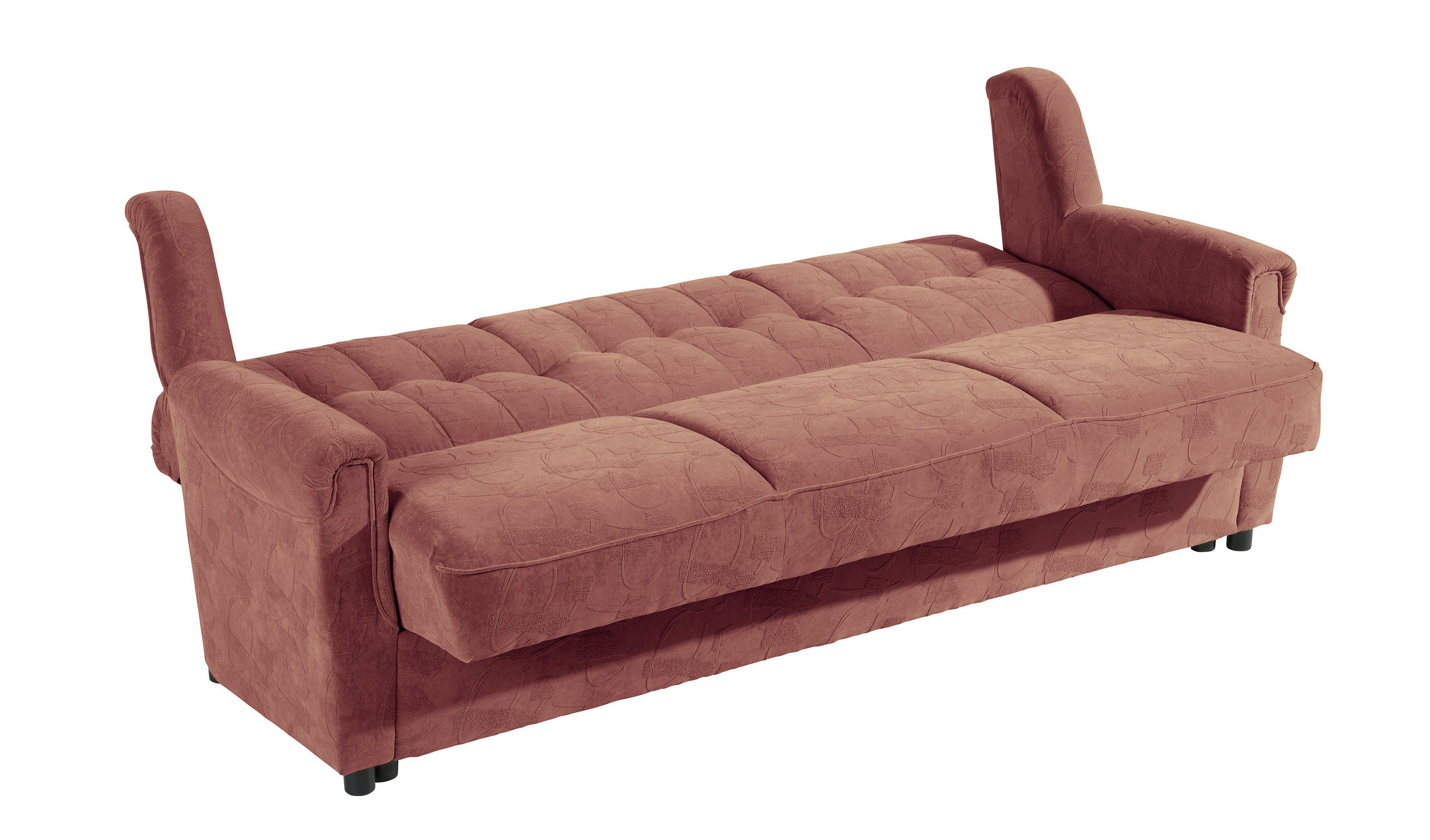 Max Winzer® Sofa Moldau Sofa in Made mit Germany Microfaser Stück, Bettfunktion Rot, 3-Sitzer 1