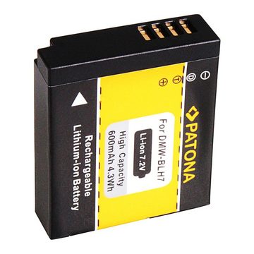 Patona 2x Akku für Panasonic DMC-GM1 Kamera-Akku Ersatzakku 600 mAh (7,2 V, 2 St), DMW-BLH7E GM1 BLH7E
