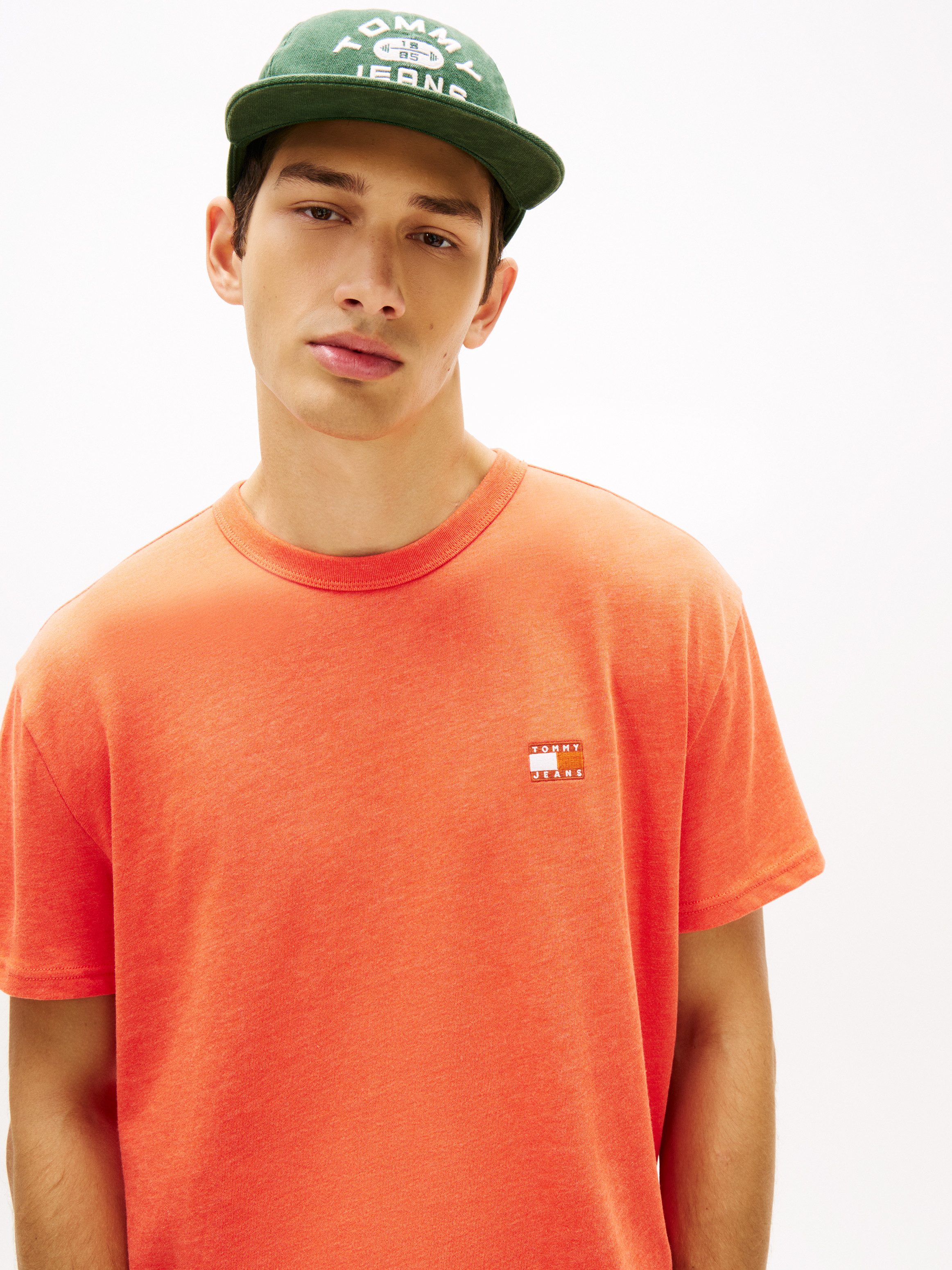 Tommy Jeans T-Shirt TJM REG BADGE Rundhals, Jersey, meliert, regular fit günstig online kaufen