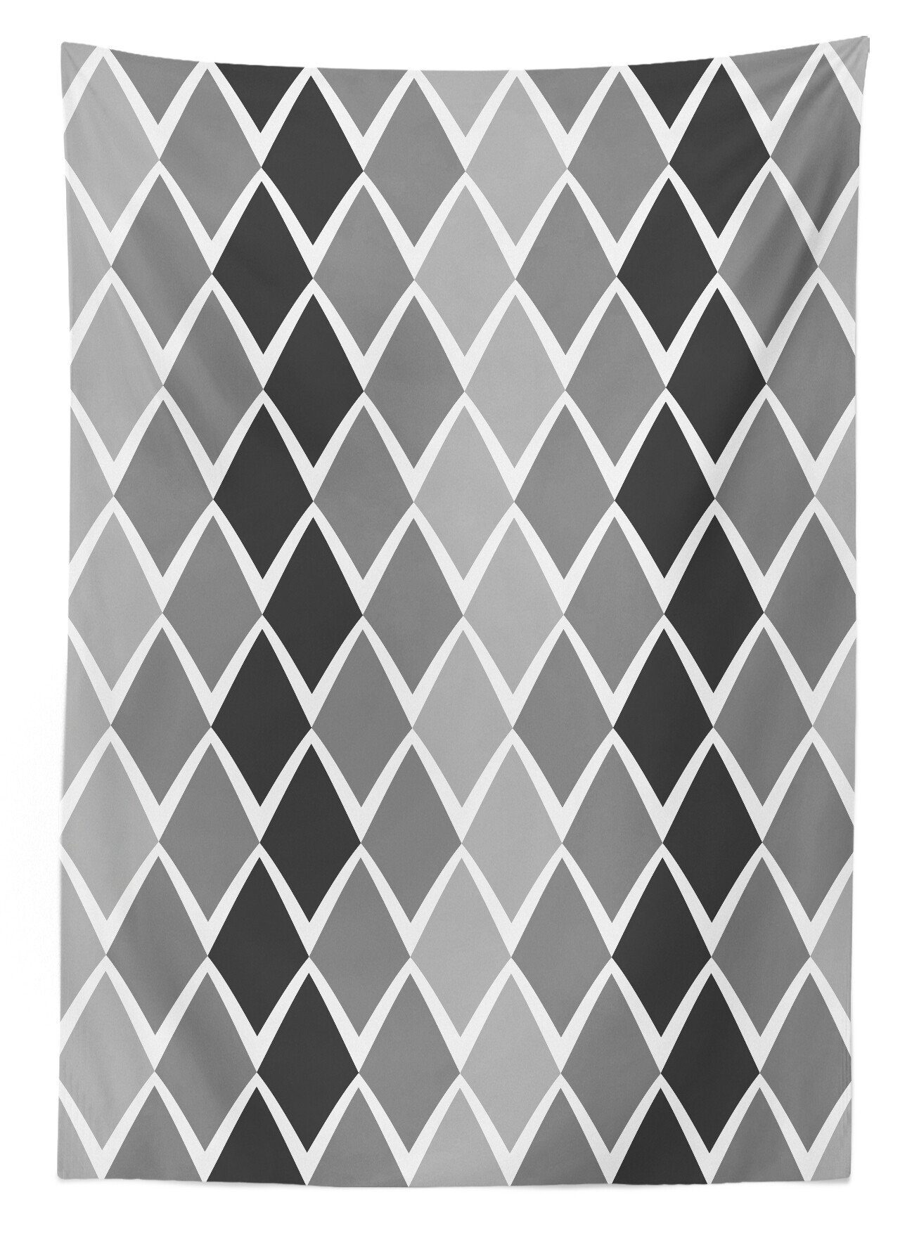 Abakuhaus Tischdecke Farbfest Weiß Klare Grau Für und Ombre Außen Farben, Bereich Waschbar den geeignet geometrische