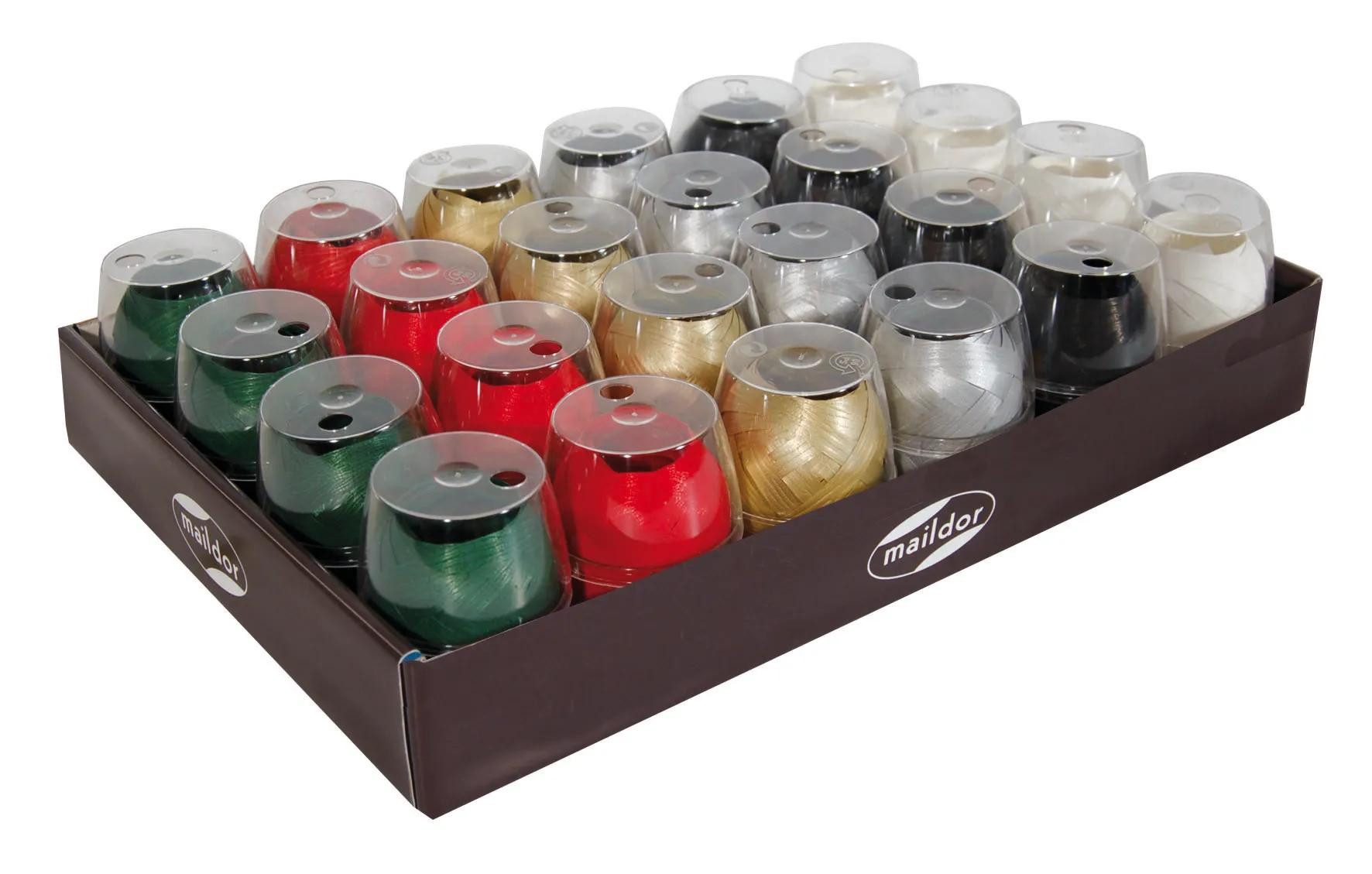 CLAIREFONTAINE Geschenkband Set 24 Geschenkband matt, 10mx7mm Farben sort. Sort. 613099C, MISC