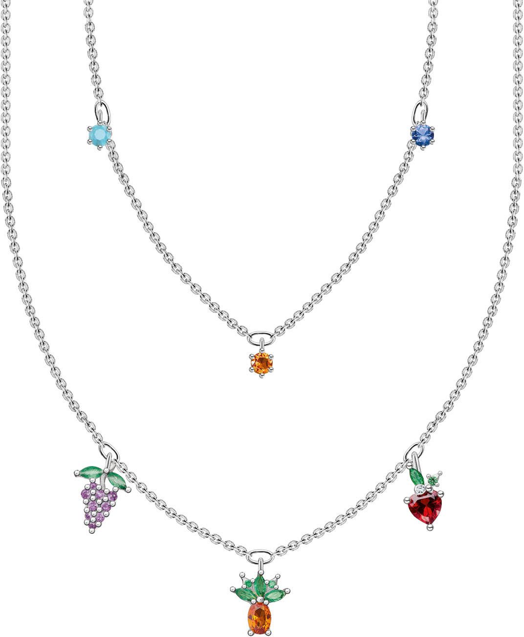 THOMAS SABO Kette mit Anhänger bunte Fr...