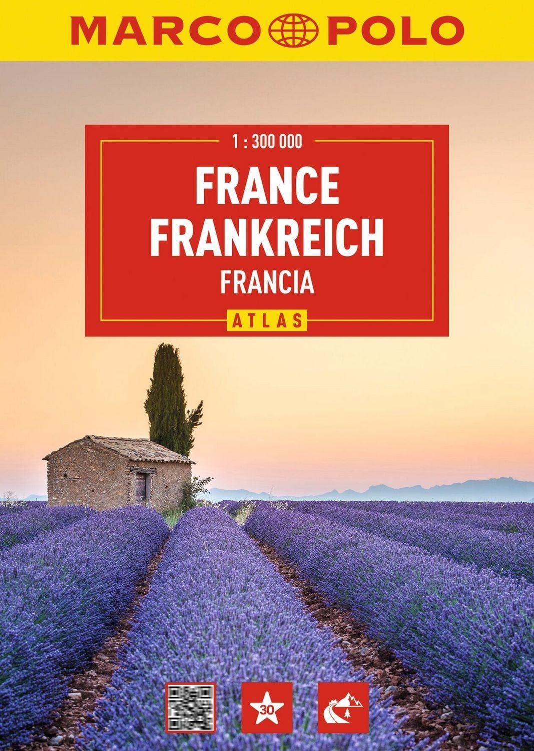 MARCO POLO Reiseatlas Frankreich 1:300.000 / Marco Polo Verlag, Straßenatlas und Autoatlas mit Europa in 1:4,5 Mio. Spiralbindung