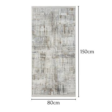 Teppich MY-RUG Calla, Kurzflor-Teppich 150x80cm, Wohnando, rechteckig, Höhe: 12 mm, weich, gemütlich, mit schönem Muster, flachgewebt