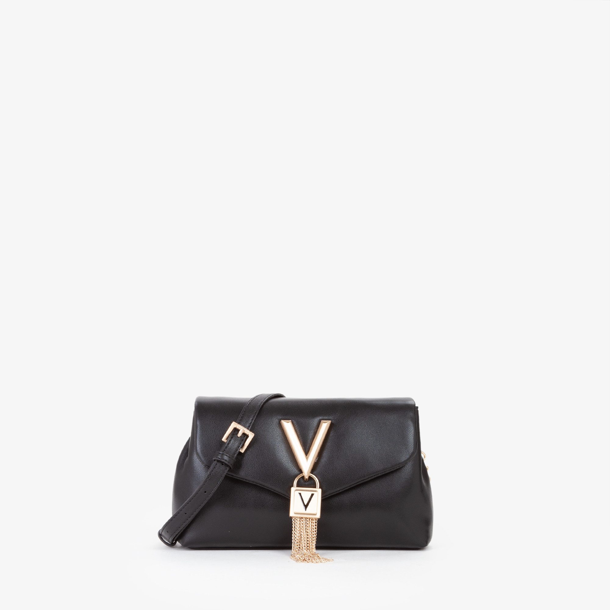 VALENTINO BAGS Umhängetasche FLAP BAG STELLA, Damen Schultertasche, Handtasche mit wertigem V-Schmuckelement