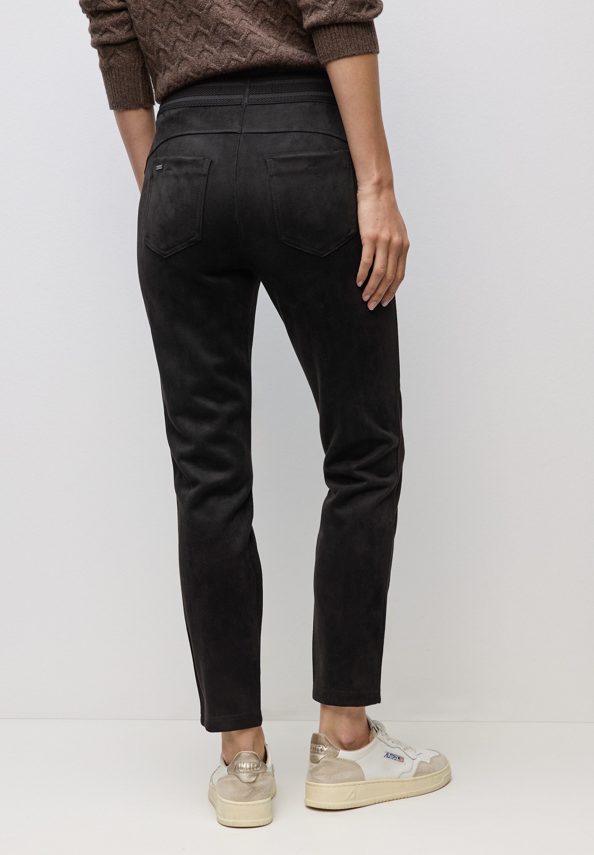 STREET ONE Stoffhose aus Velour günstig online kaufen