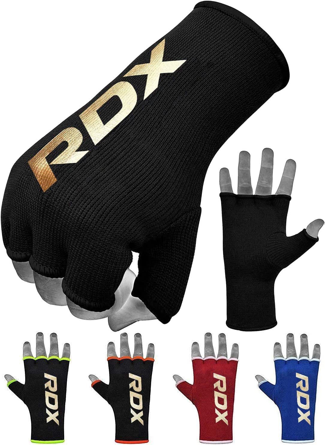 Handschuhe BLACK RDX Boxbandagen Boxen Innere Hand Training, Wraps RDX Sports Boxbandagen Sparring