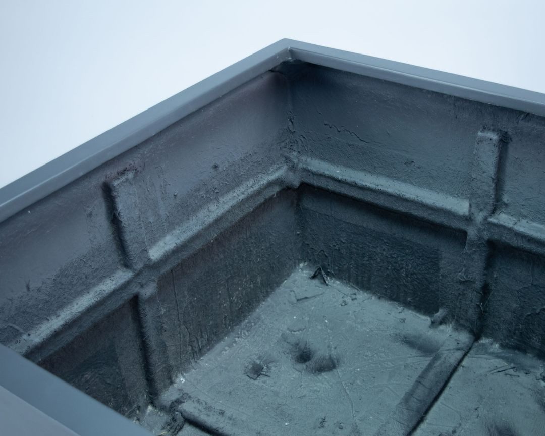 Elegant Einrichten Pflanzkübel XXL Fiberglas niedrige quadratisch 110x110x70cm anthrazit-metallic (1 St)