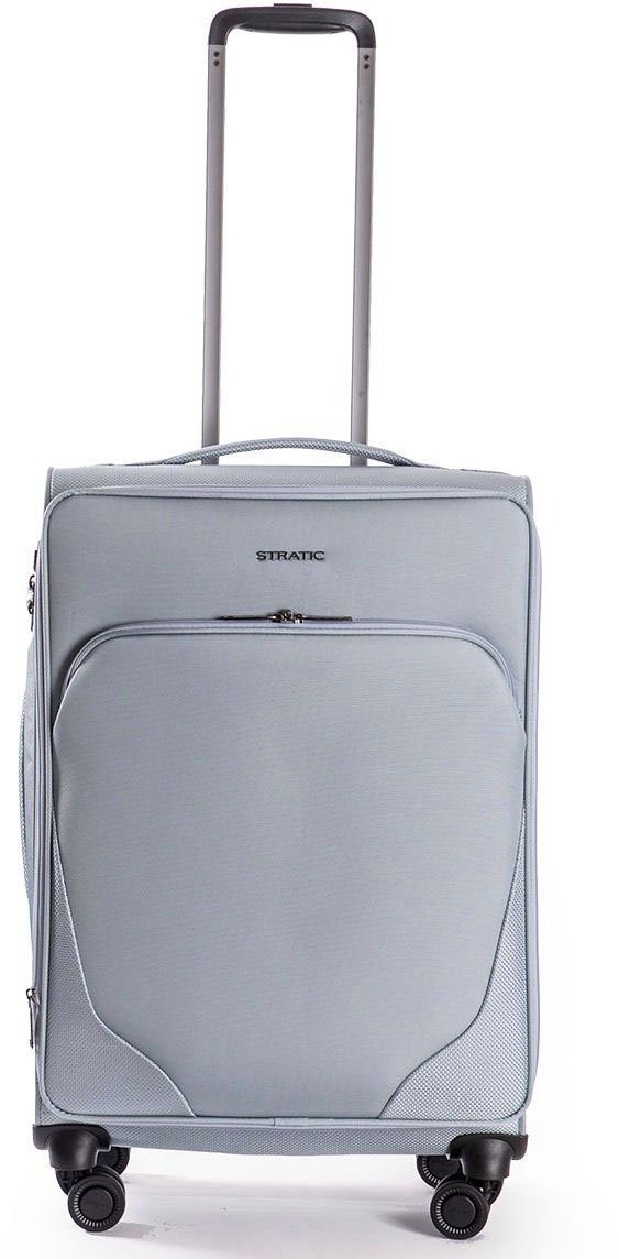 Stratic Weichgepäck-Trolley Mix M, steel, 4 Rollen, Reisekoffer Reisegepäck Aufgabegepäck TSA-Zahlenschloss
