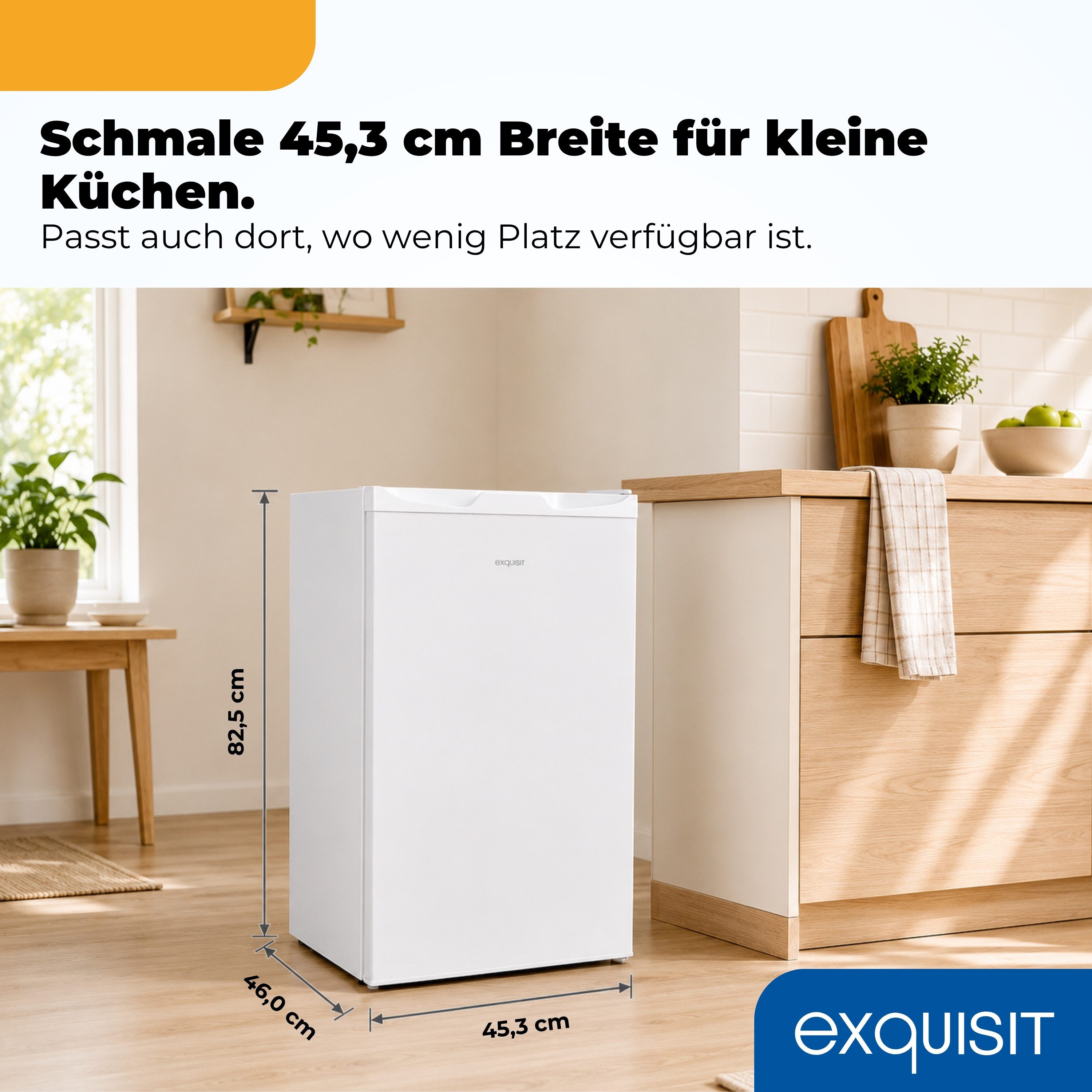 exquisit Gefrierschrank GS5111-330E, 82.5 cm hoch, 45.3 cm breit