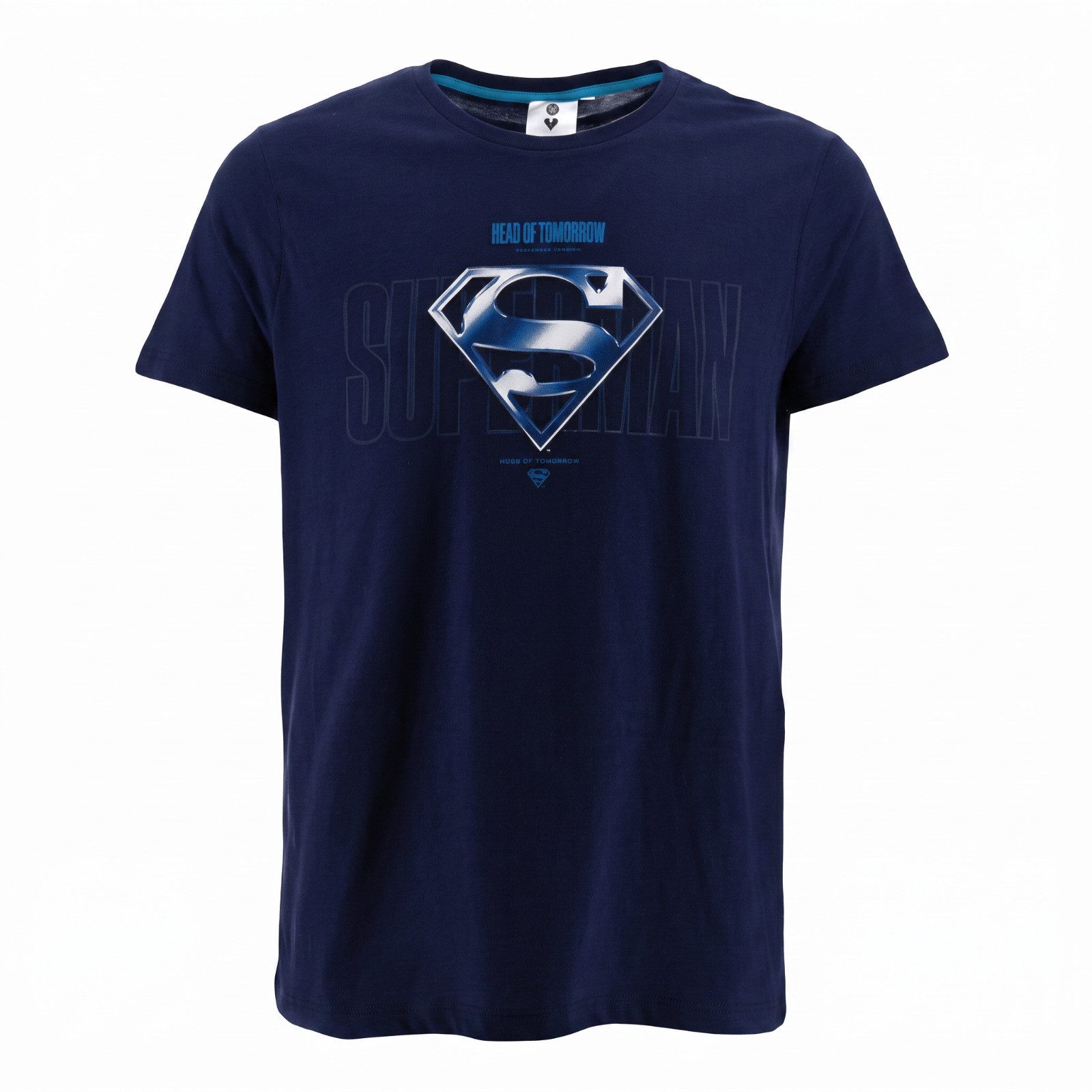 DC Comics Print-Shirt DC Comics Superman Herren Kurzarm T-Shirt Shirt Schwarz 100% Baumwolle