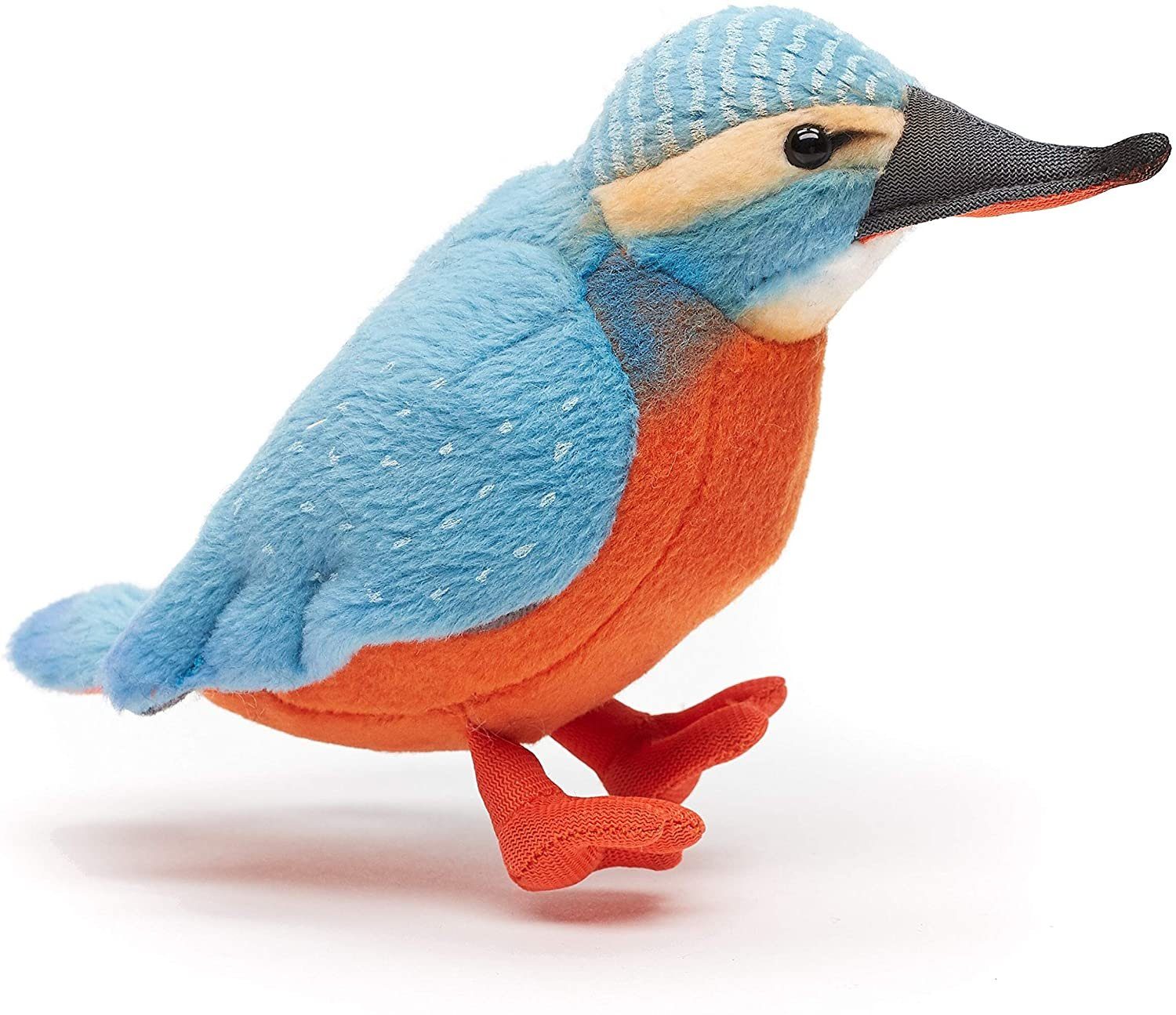 Uni-Toys Kuscheltier Eisvogel - 12 cm (Höhe) - Plüsch-Vogel - Plüschtier, zu 100 % recyceltes Füllmaterial