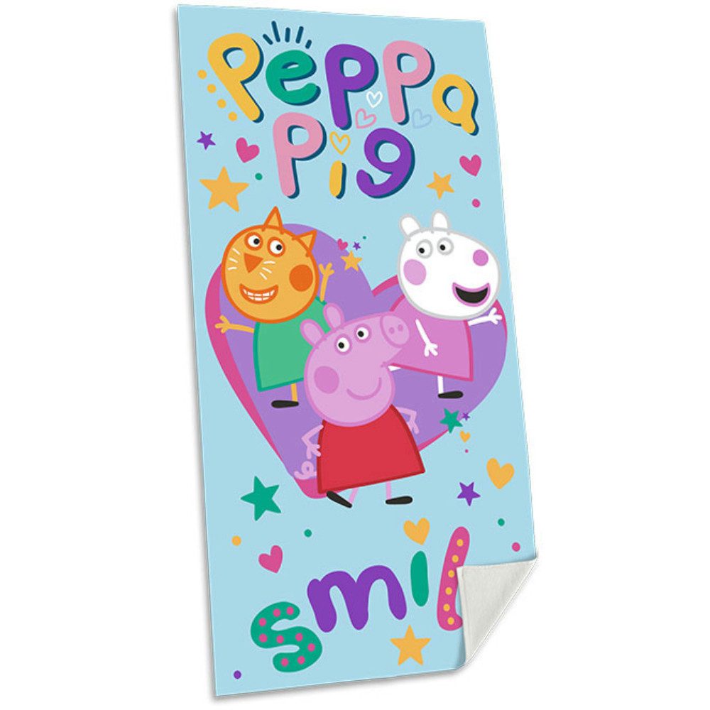 Peppa Pig Strandtuch Peppa Wutz Pig Badetuch Strandtuch 70x140 cm 100% Baumwolle