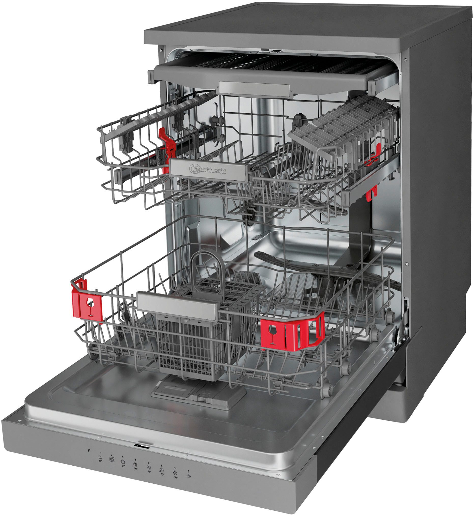 BAUKNECHT Standgeschirrspüler B0F D641A X, 14 Maßgedecke, ActiveDry - automatisches Türöffnungssystem