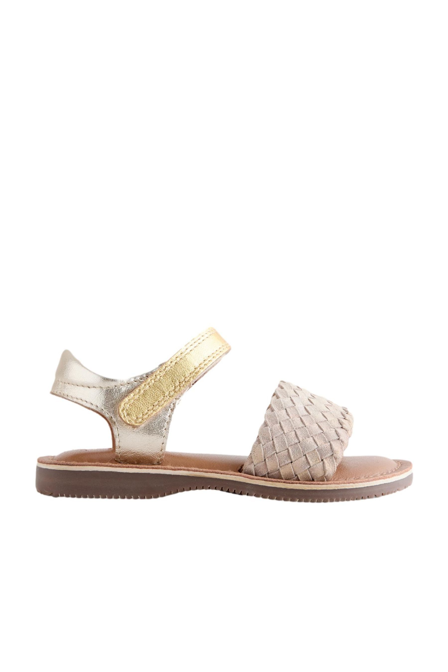 Next Ledersandalen in Flechtoptik mit Klettverschluss Sandale (1-tlg)