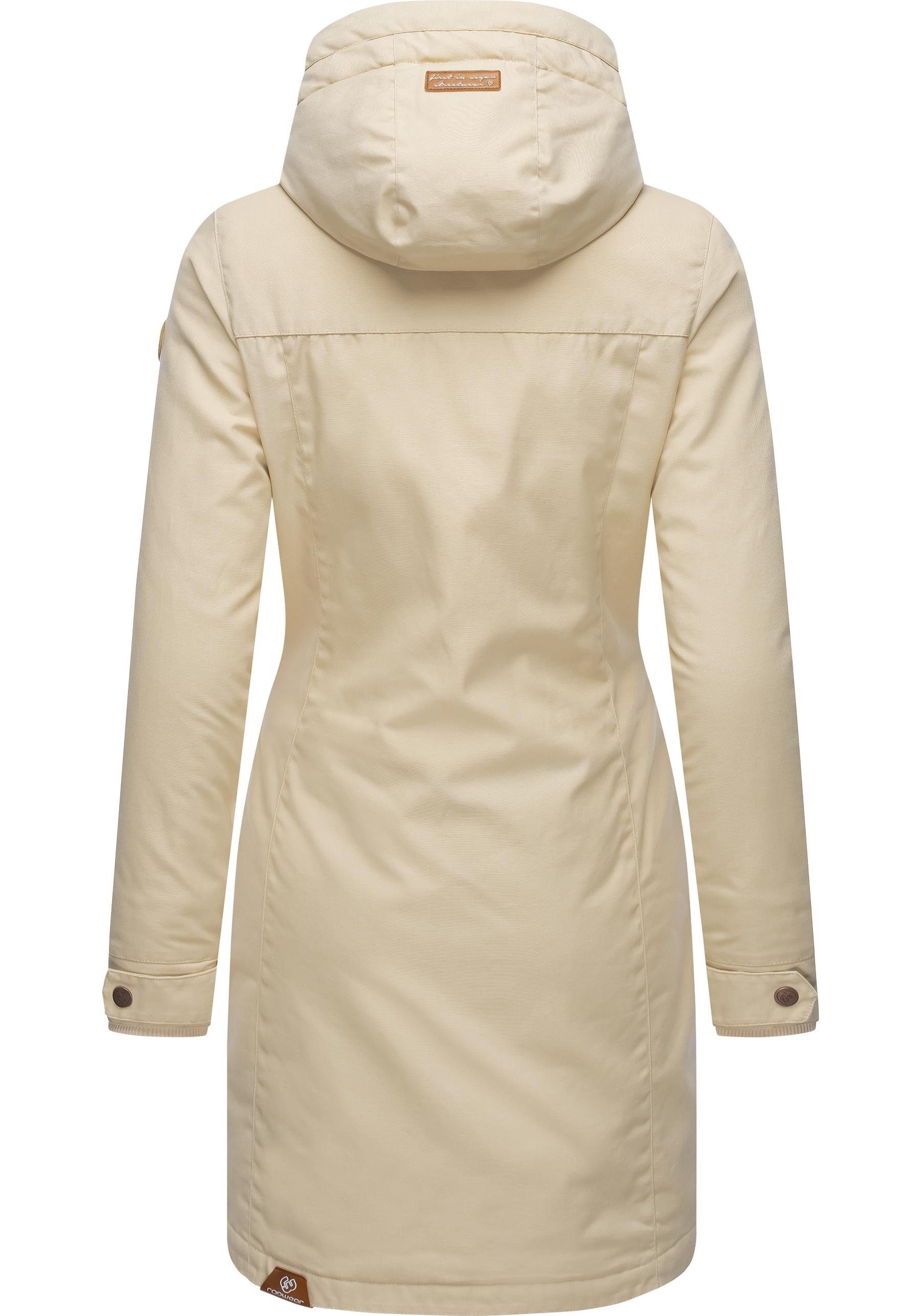 Ragwear Wintermantel Jannisa stylischer Damen Winterparka mit Kapuze