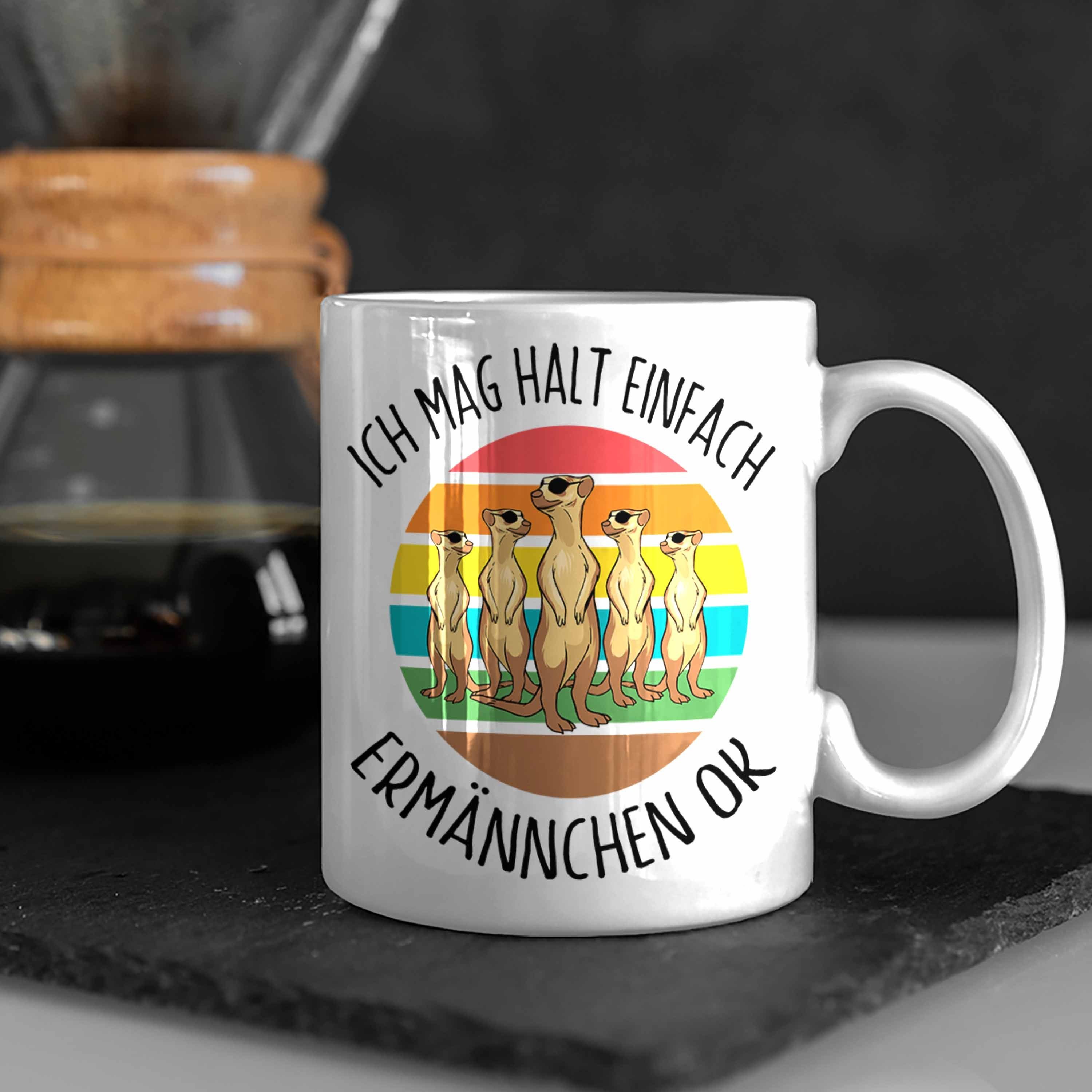 Erdmännchen für Tasse Weiss Tasse Ich Erdmännchenliebhaber Lustige Mag Trendation Ha Geschenk