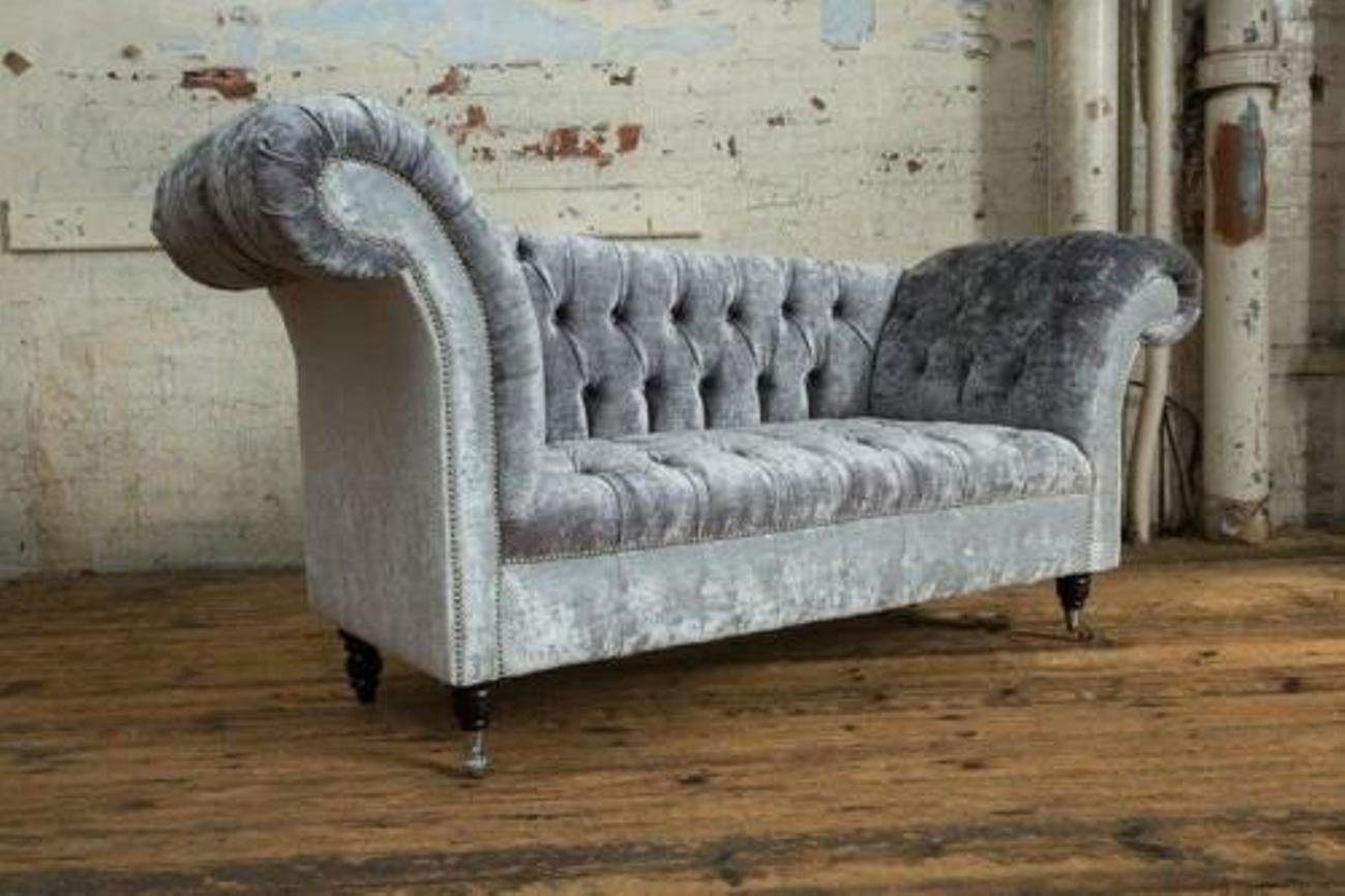 JVmoebel 2-Sitzer Design Chesterfield Stoff Lounge Chaise Chaiselongues Couch Polster
