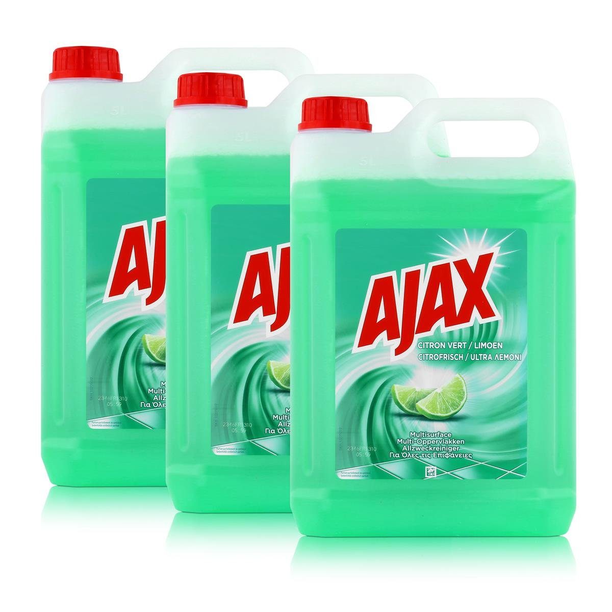 Pack) 5L Allzweckreiniger Ajax Allzweckreiniger Citrofrisch AJAX (3er