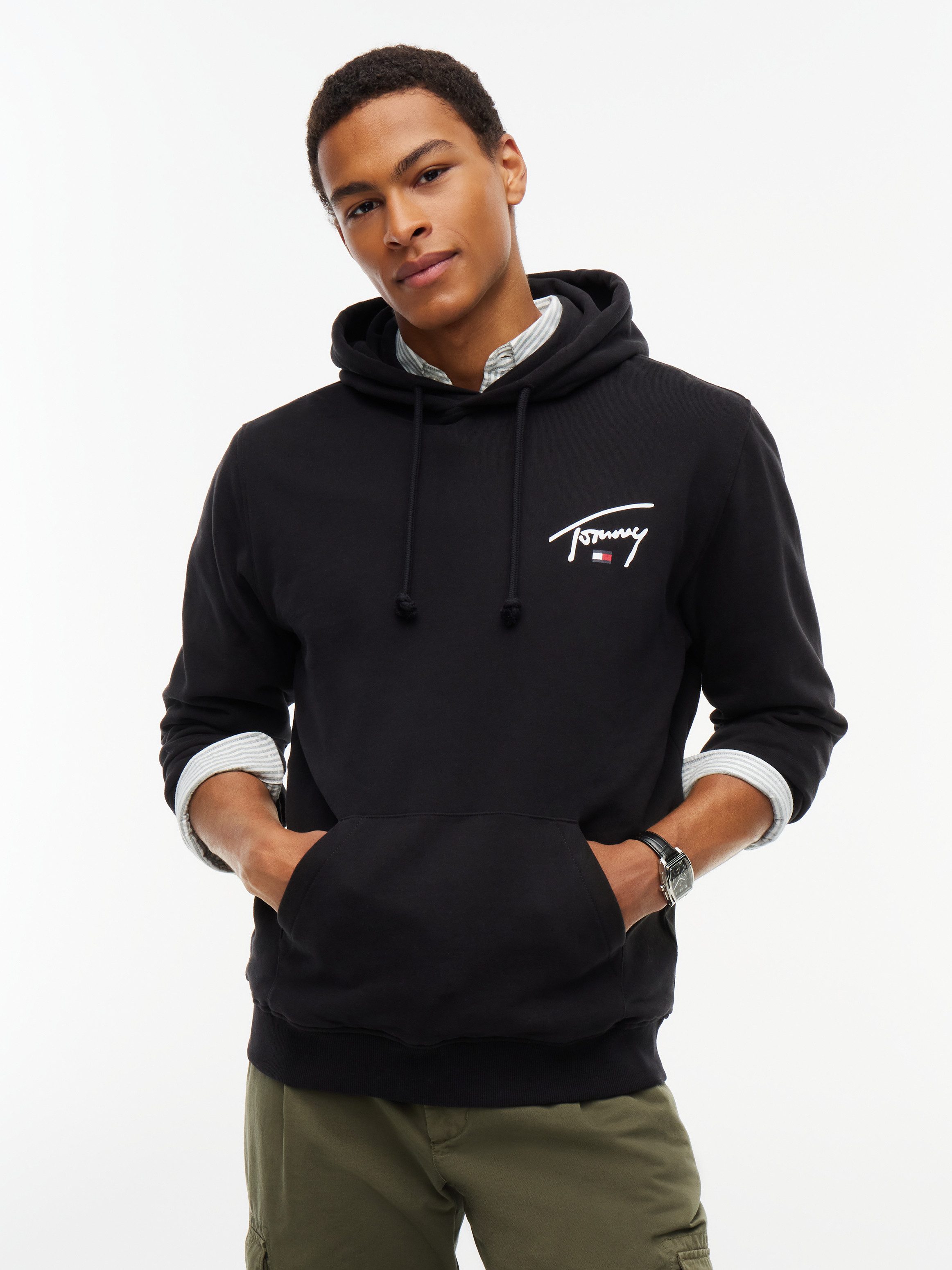 Tommy Jeans Kapuzensweatshirt REGULAR ENTRY SIGNATURE HOOD Regular fit mit Kapuze