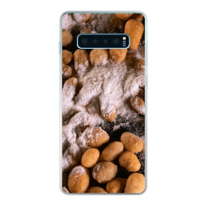MuchoWow Handyhülle Gebackene mit Mehl bestäubte Sonnenblumenkerne Phone Case Handyhülle Samsung Galaxy S10+ Silikon Schutzhülle
