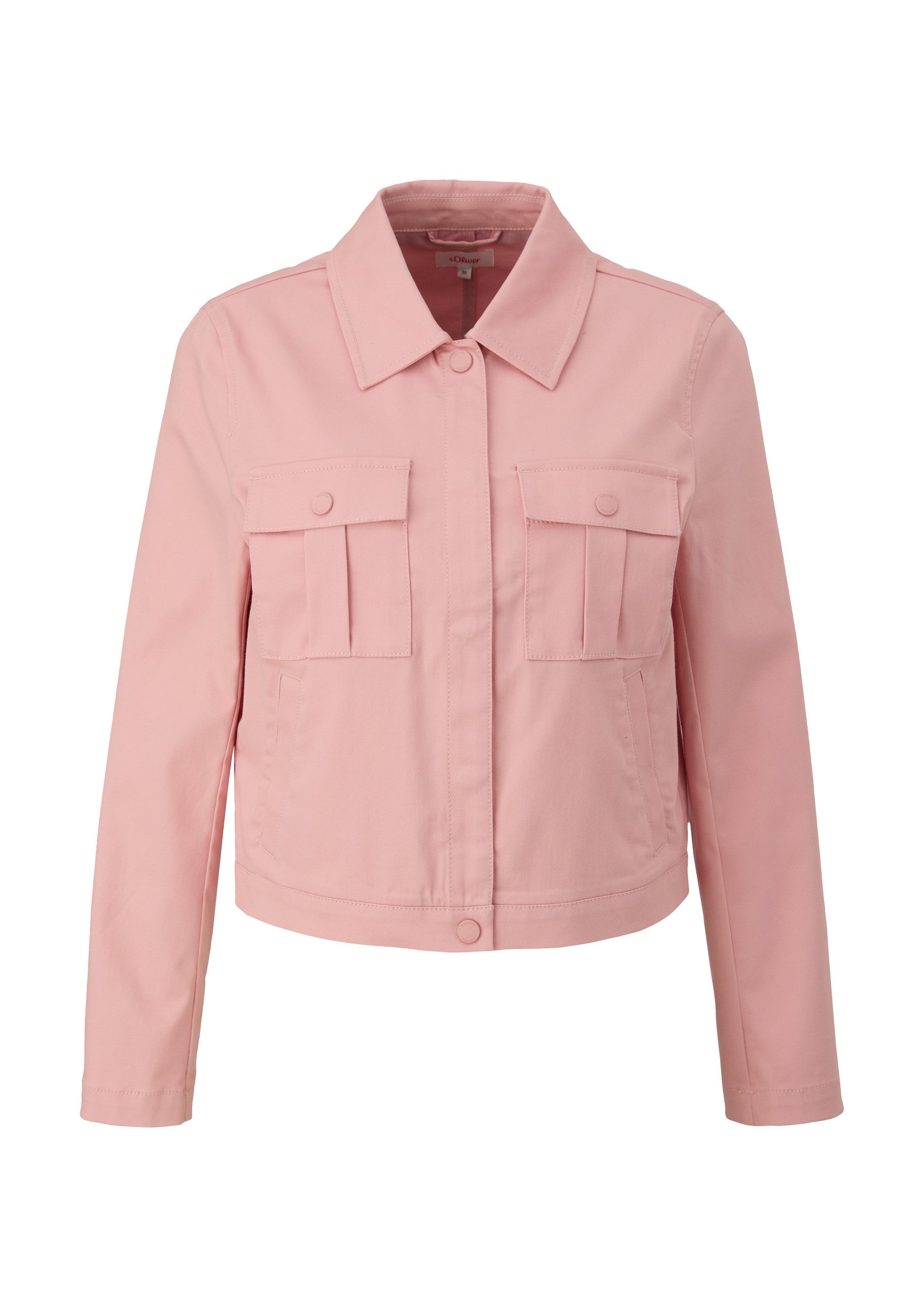 s.Oliver Funktionsjacke Indoor-Jacke Verkürzte Jacke mit aufgesetzten Tasch günstig online kaufen