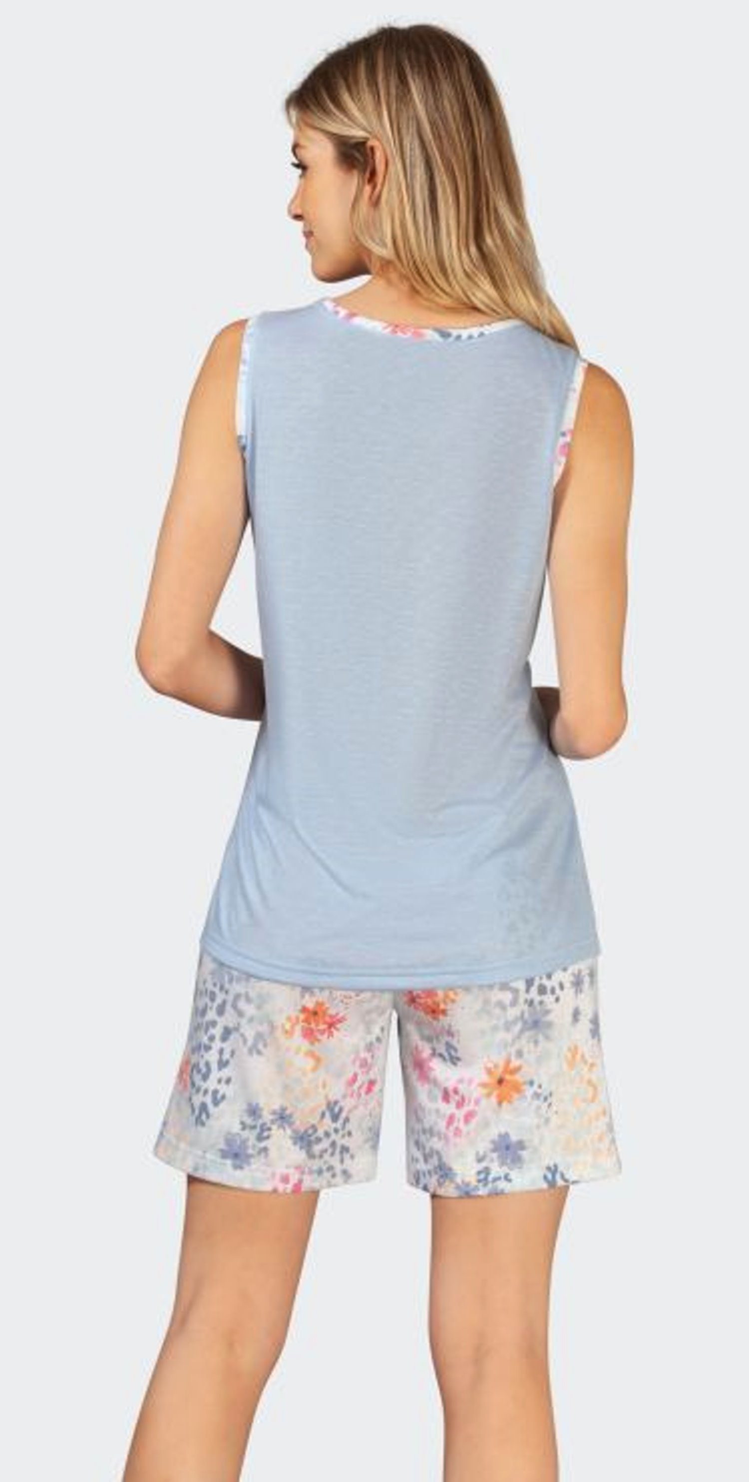 tlg) (2 Schlafanzug Shorty Pyjama Modisches Damen Hajo Design