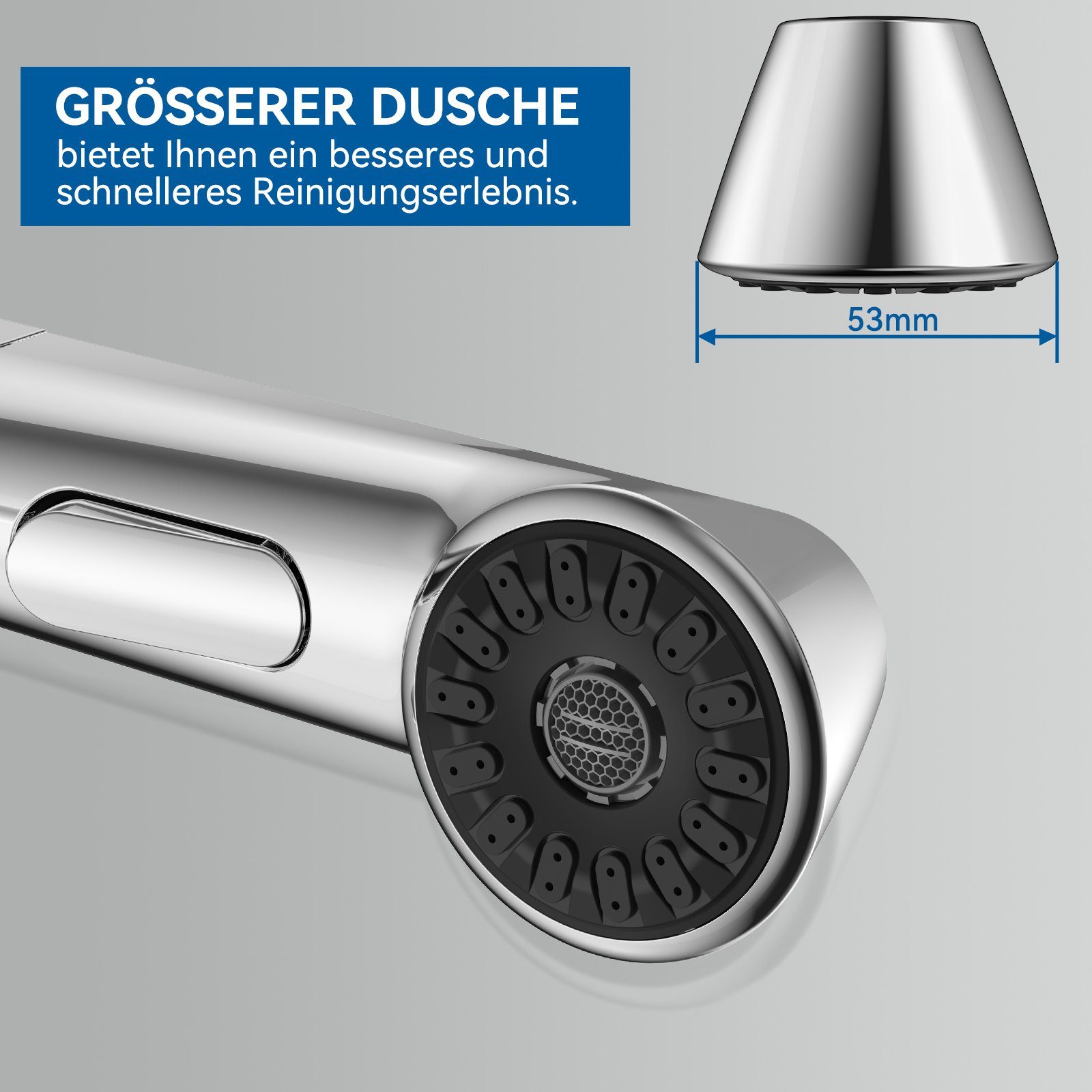 Brause Strahlarten Ausziehbar Küchenarmatur 2 Ausziehbar Spültischarmatur 360° Schwenkbar Wasserhahn Auralum mit