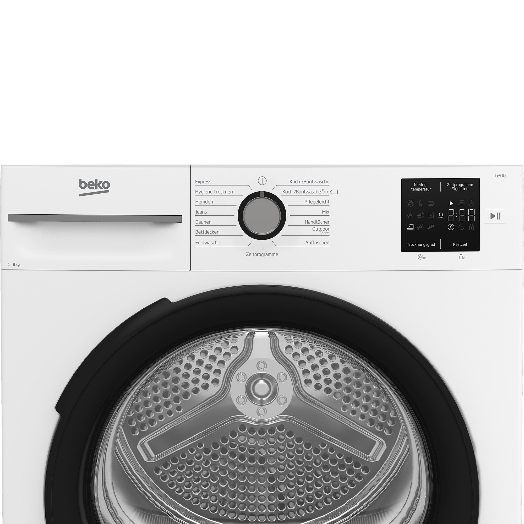 BEKO Wärmepumpentrockner BM3T38220X, Wärmepumpentechnologie: energiesparend trocknen – 8 kg – Bild 5 von 5