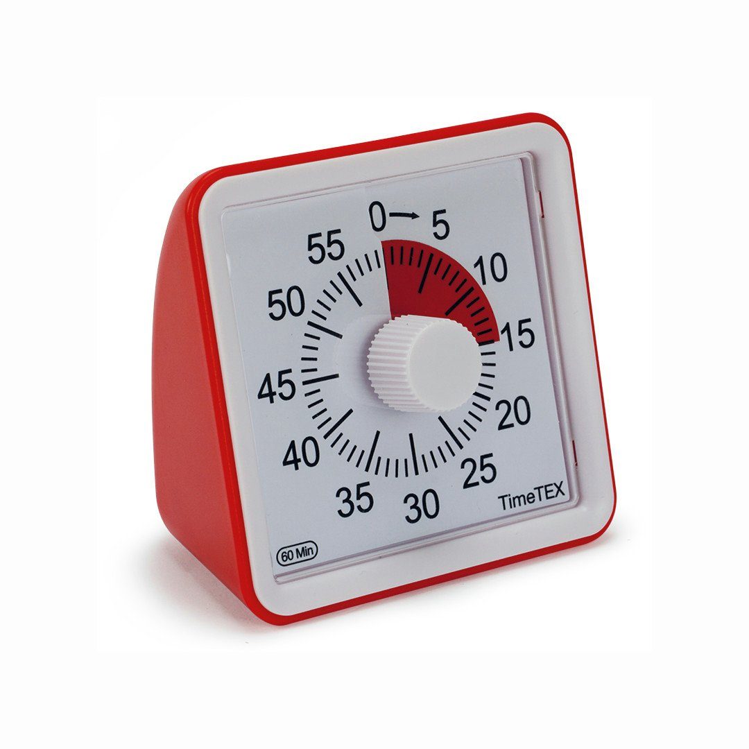 TimeTEX Eieruhr TimeTEX Zeitdauer-Uhr compact rot "lautlos"