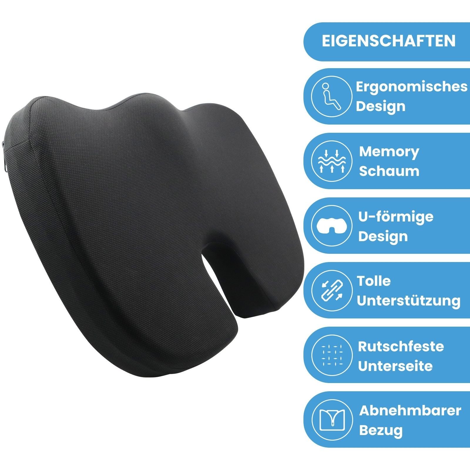 Allyson Sitzkissen Ergonomisches Steißbeinkissen, Orthopädisches Sitzkissen günstig online kaufen
