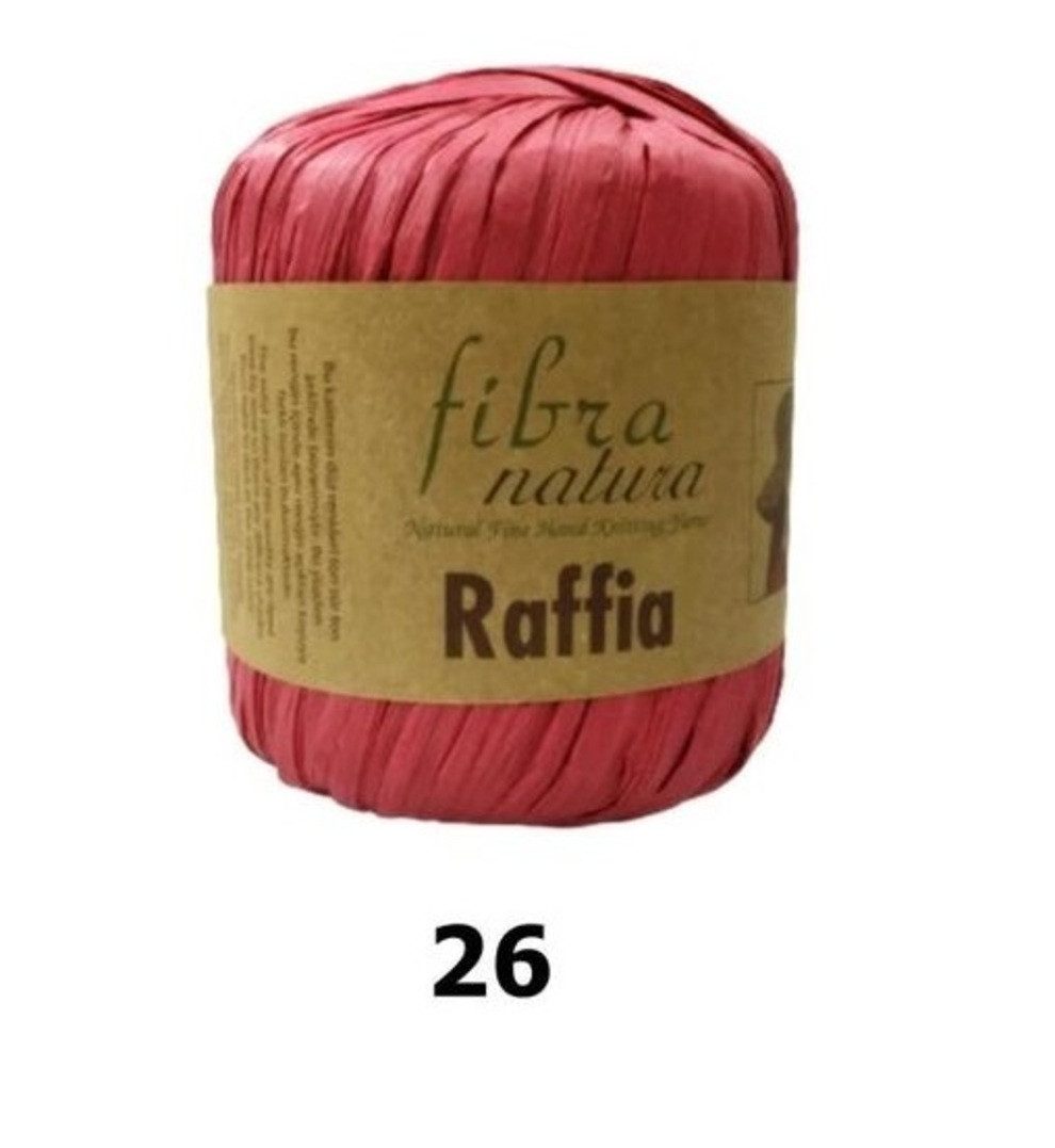 Himalaya Strickfein Himalaya Fibra Natura Raffia Strickgarn 116-26 Dunkelrot Häkelwolle, 90 m (Einzel-Pack, 1-St), Superbauschiges Chenille Garn