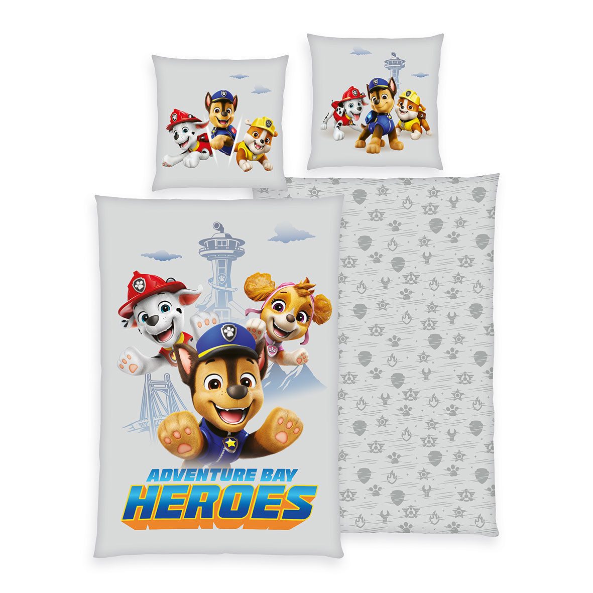 Stoffschmiede Kinderbettwäsche - Paw Patrol ‘Heroes’, 100% Baumwolle